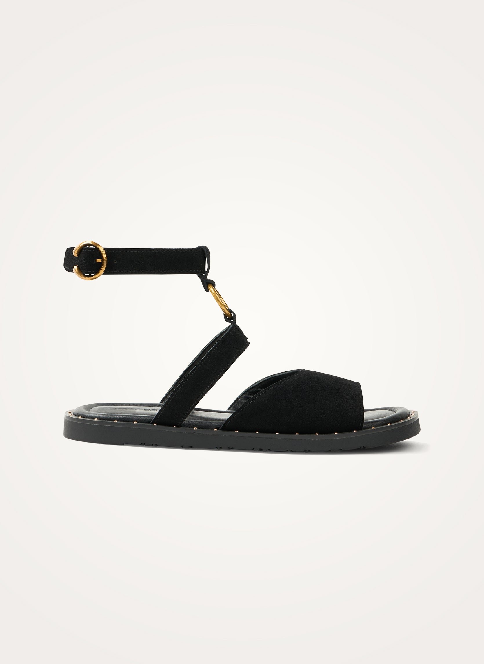 Flat suede sandals with strap VANESSA WU