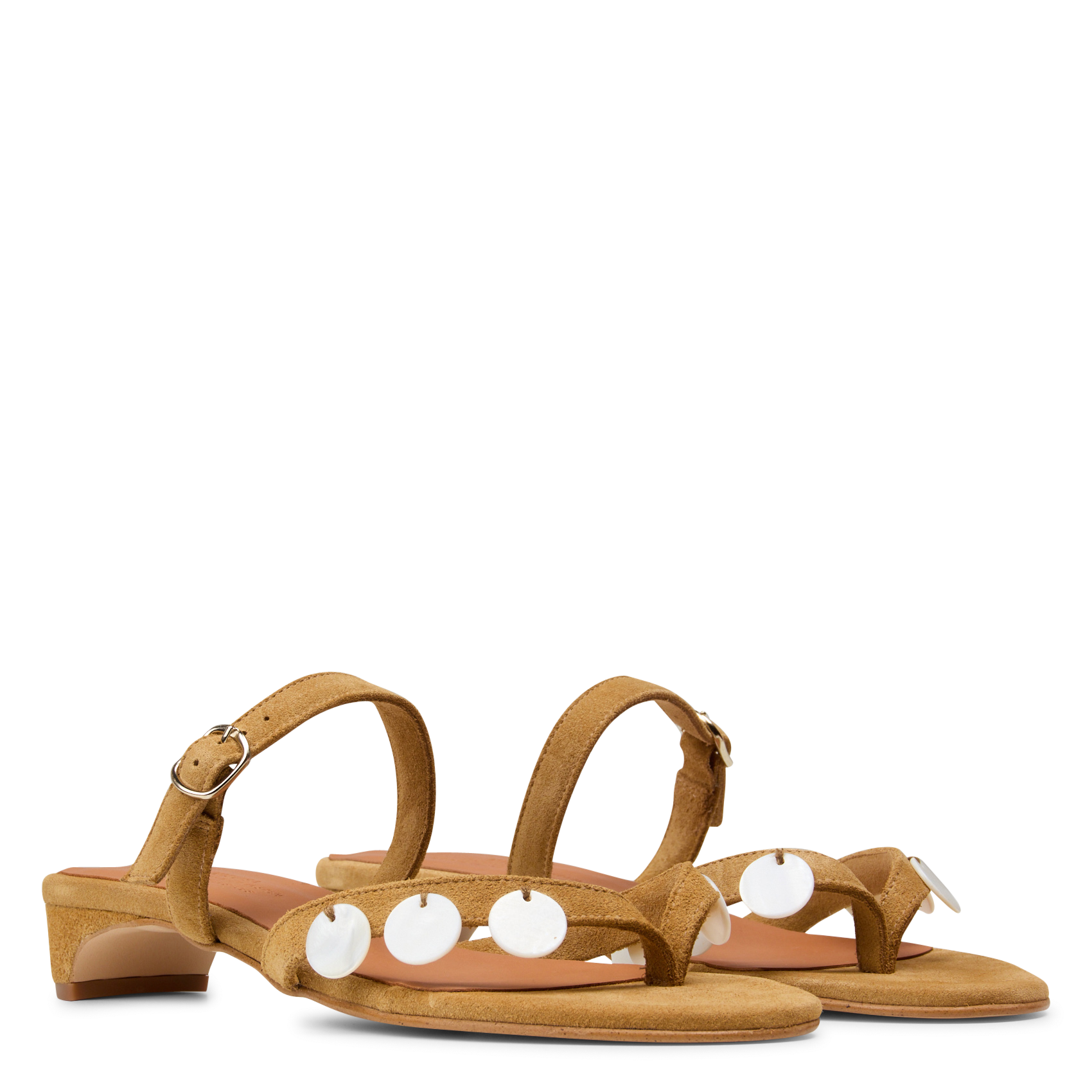 Leather mules NAGUISA Brown