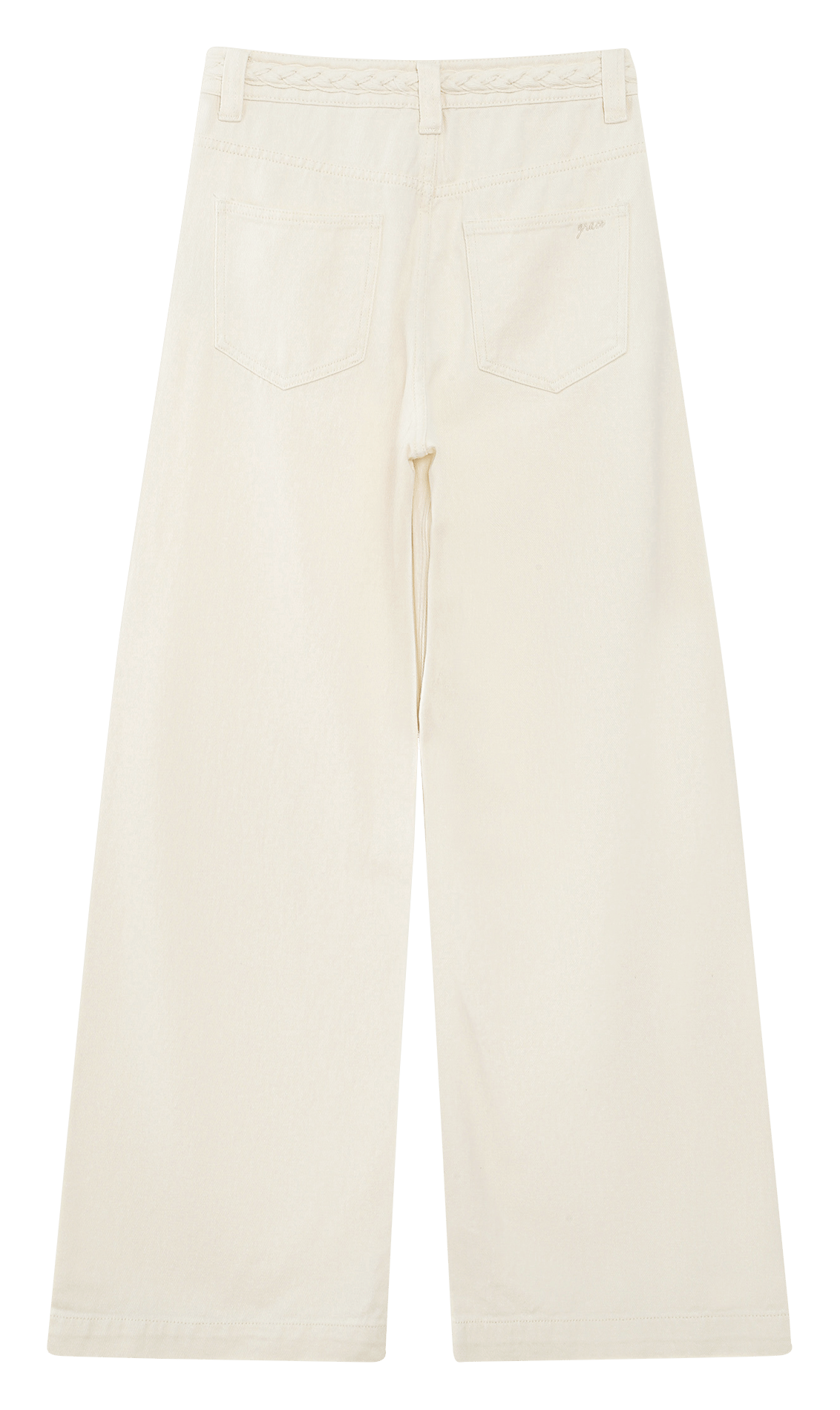 Wide-leg denim jeans GRACE ET MILA White