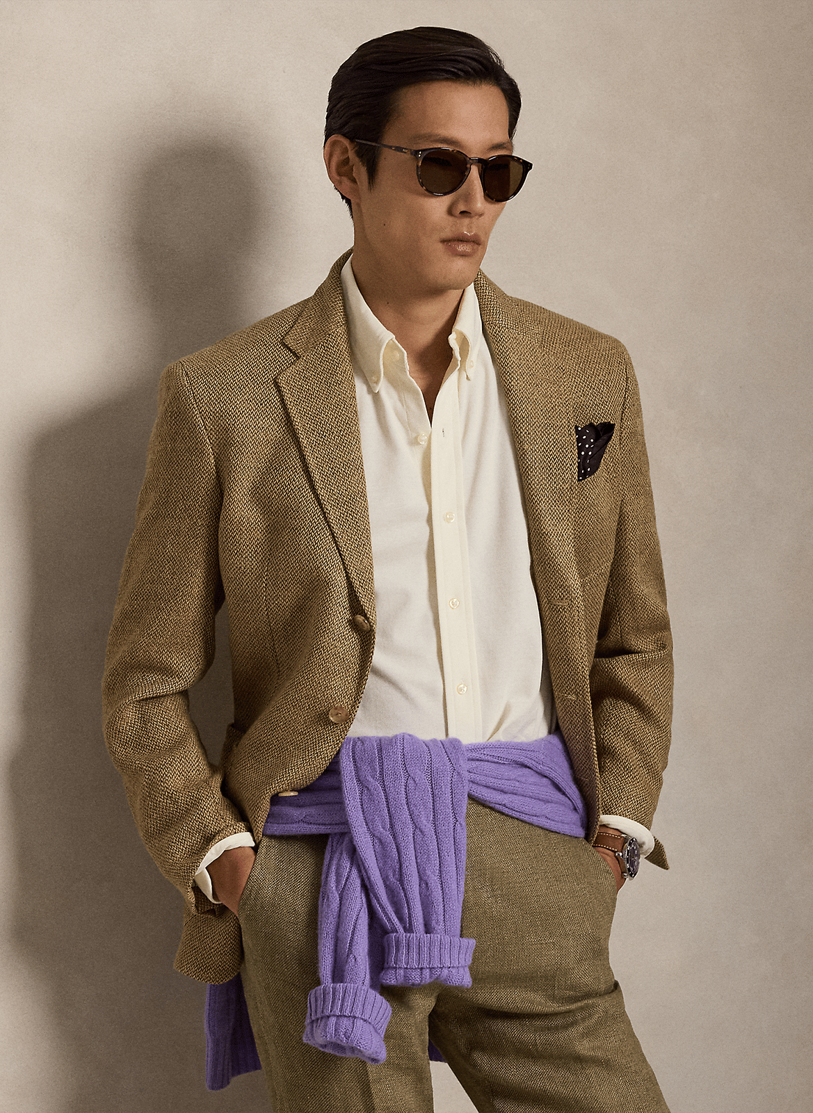Fitted knit shirt | Beige POLO RALPH LAUREN Men