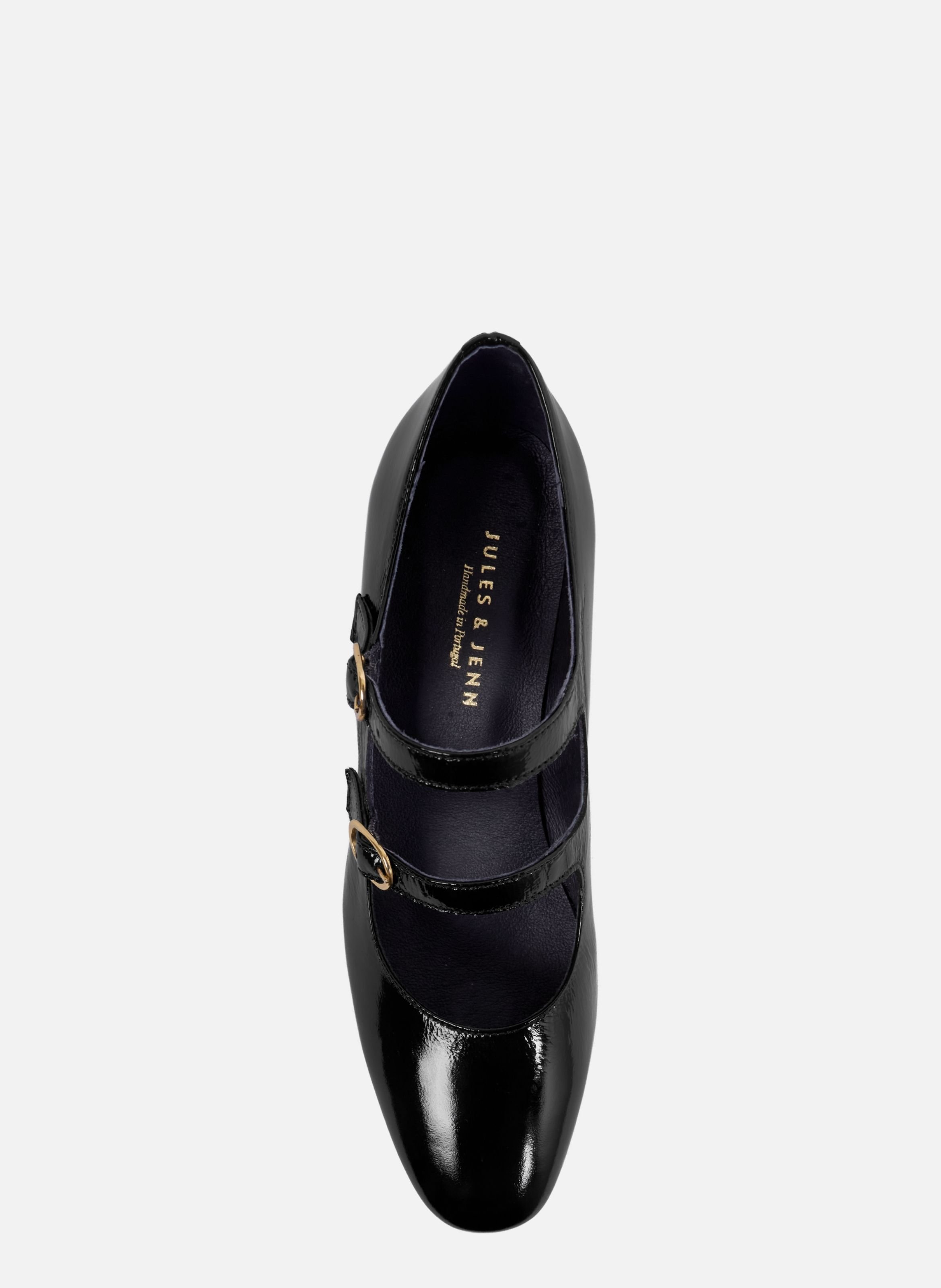 Babies talon jeanne cuir vernis JULES & JENN Noir