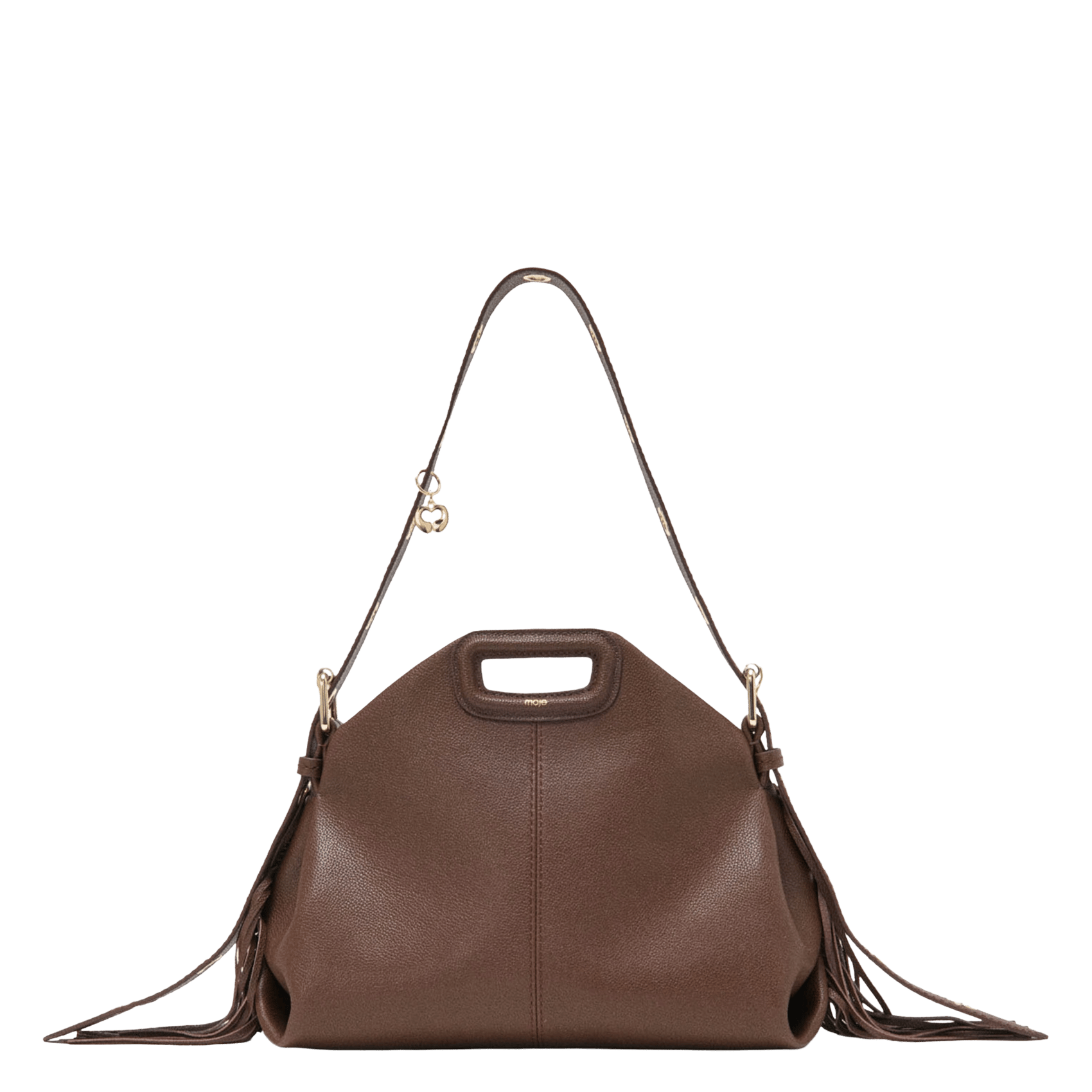 Leren clutch MAJE Bruin