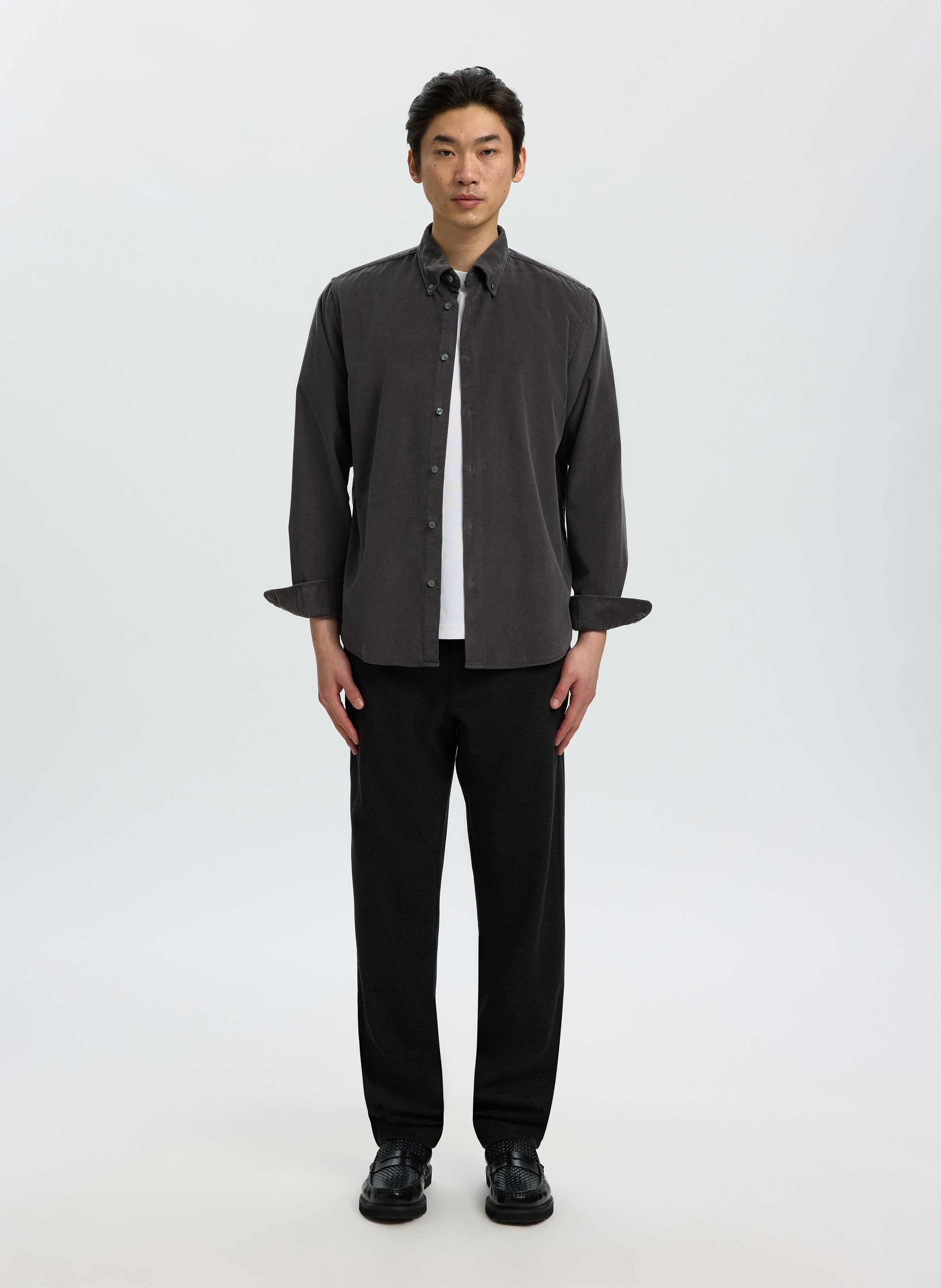 Surchemise en velours côtelé | Gris SELECTED Homme