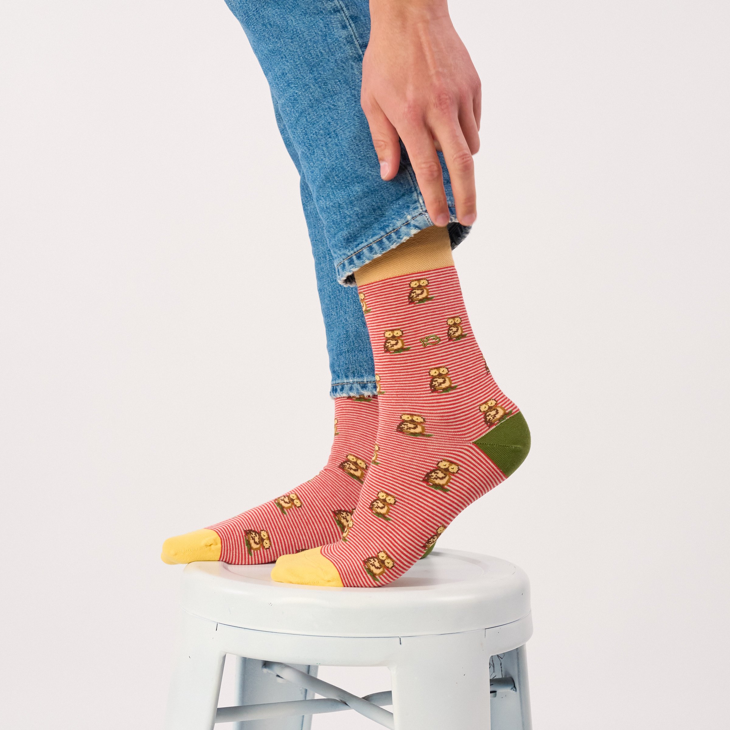Combed Cotton Animal Socks | Red BILLYBELT Men