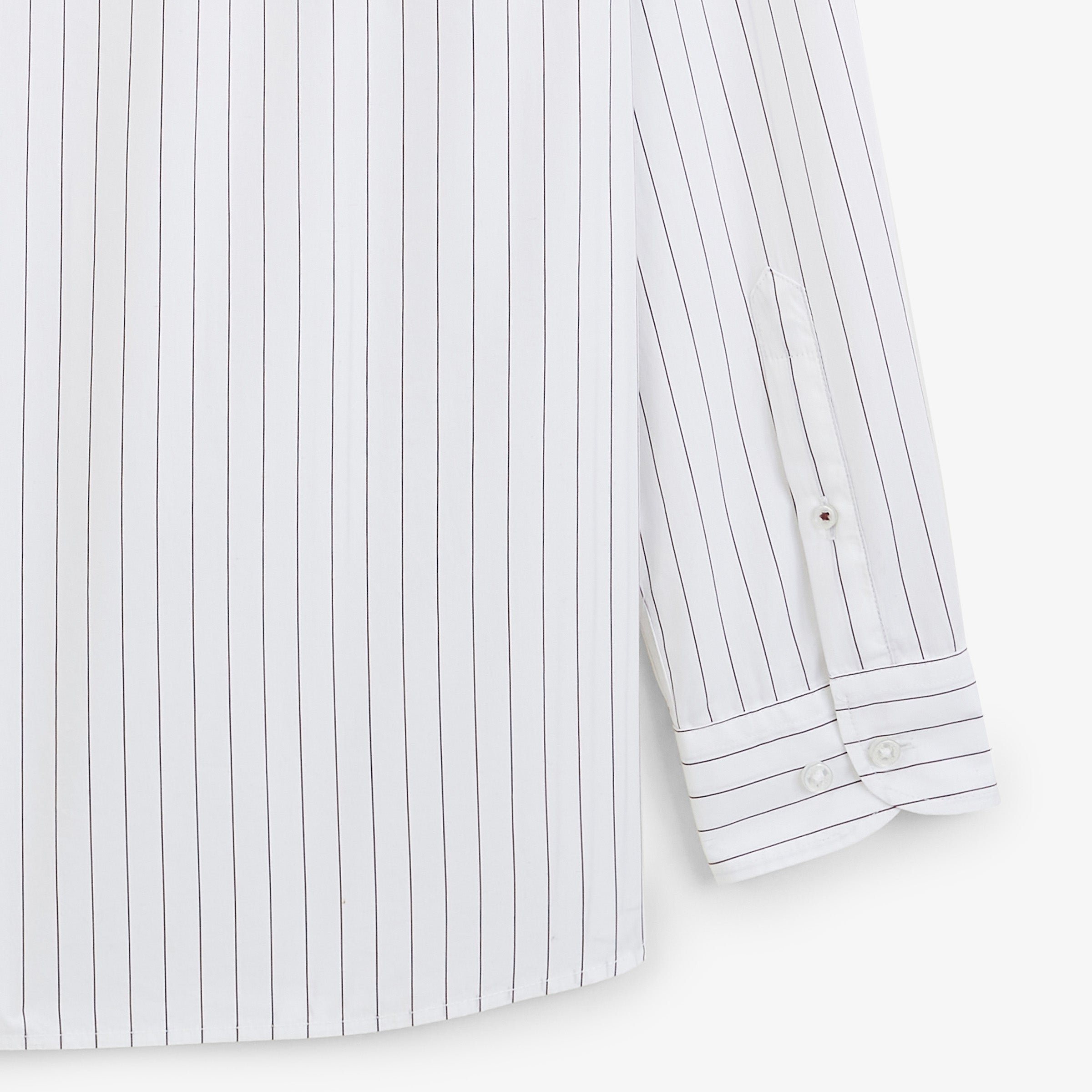 Long-sleeved white cotton tennis shirt with stripes SERGE BLANCO White