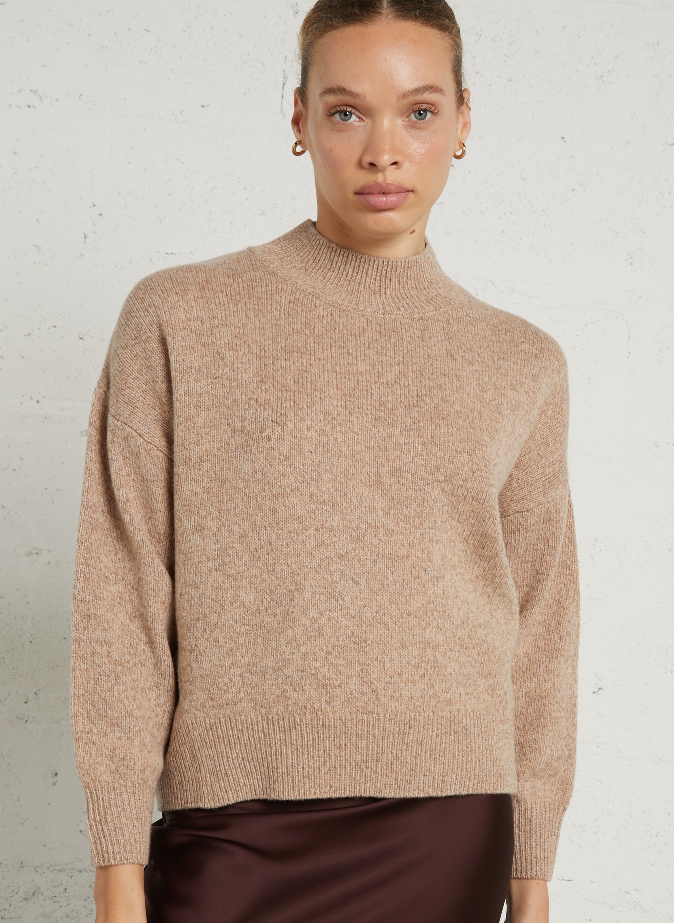 Loose-fit wool sweater NICE THINGS Beige
