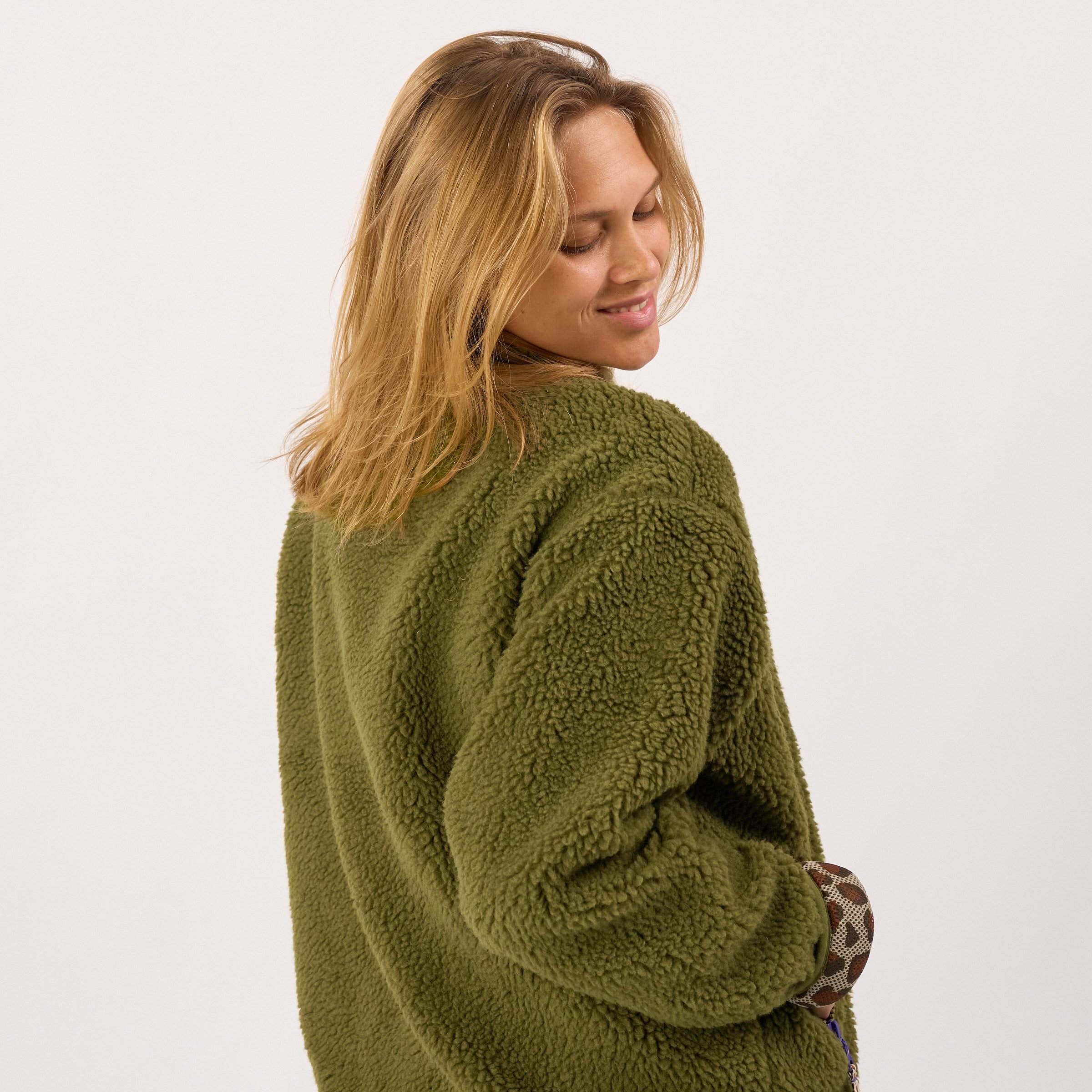 Sherpa zip-up jacket BILLYBELT Green