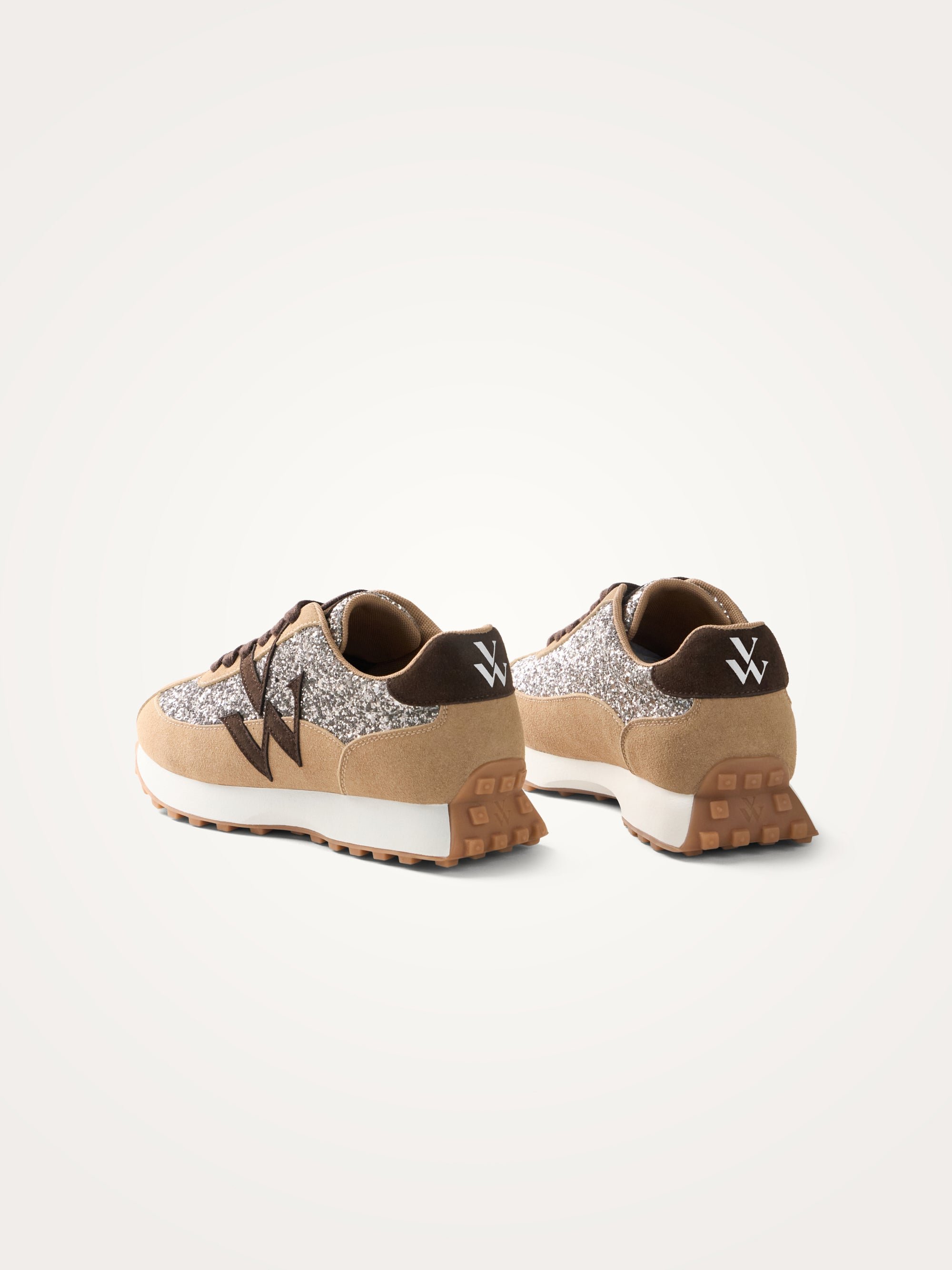 Sneakers with monogram on running sole VANESSA WU Beige