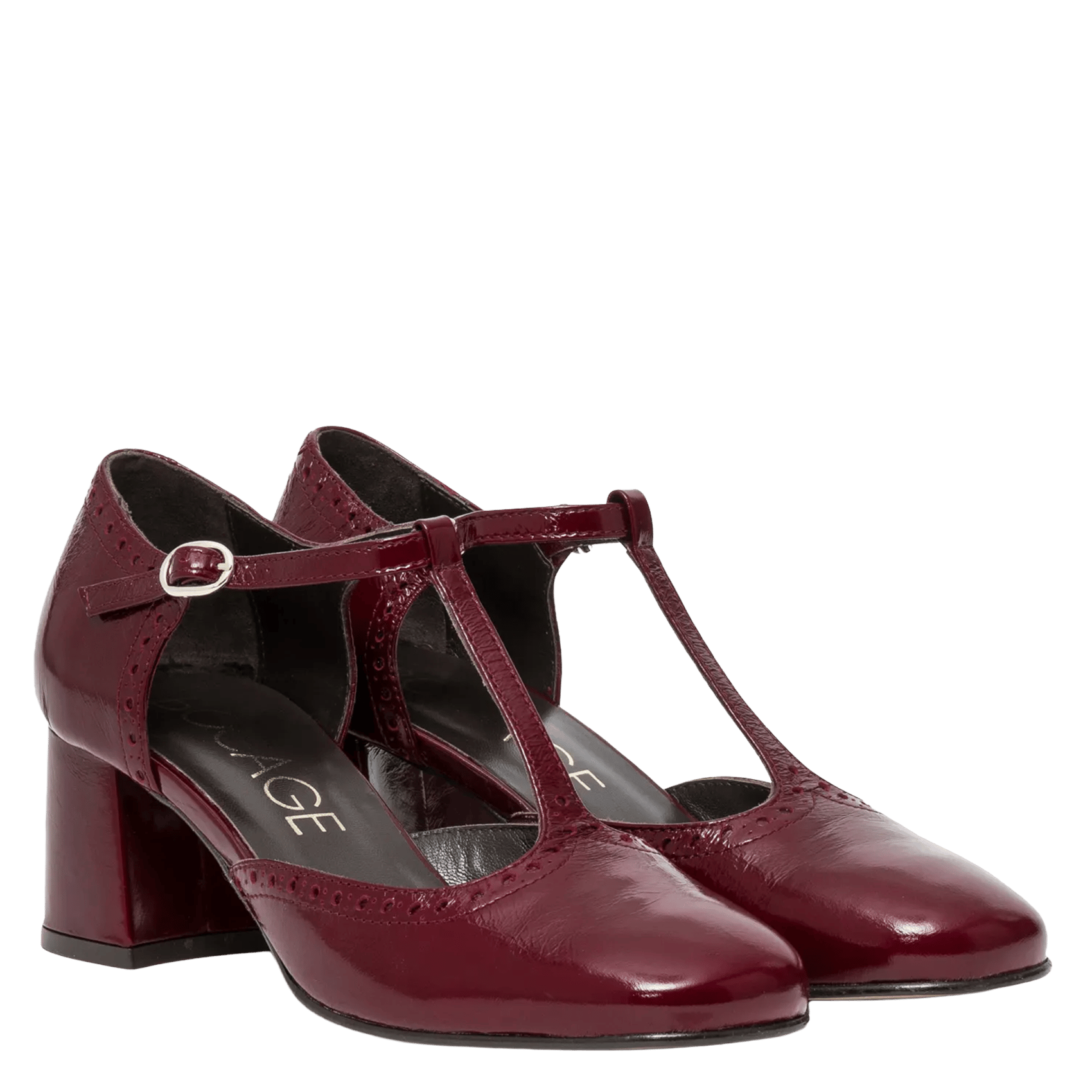 Leather high heels BOCAGE Red