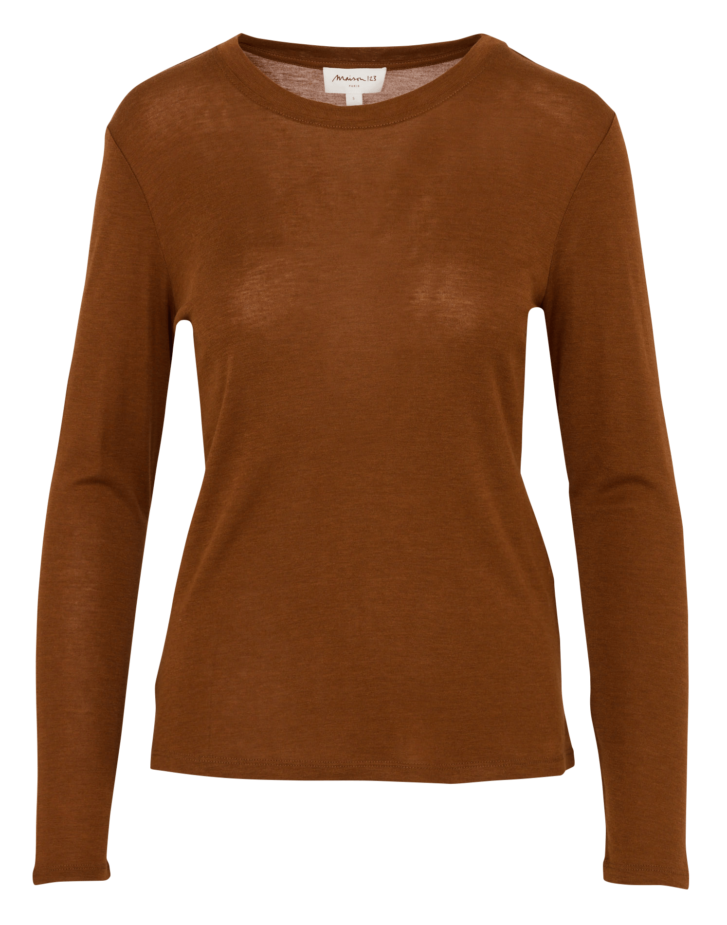 Aansluitend T-shirt met lange mouwen MAISON 123 Beige