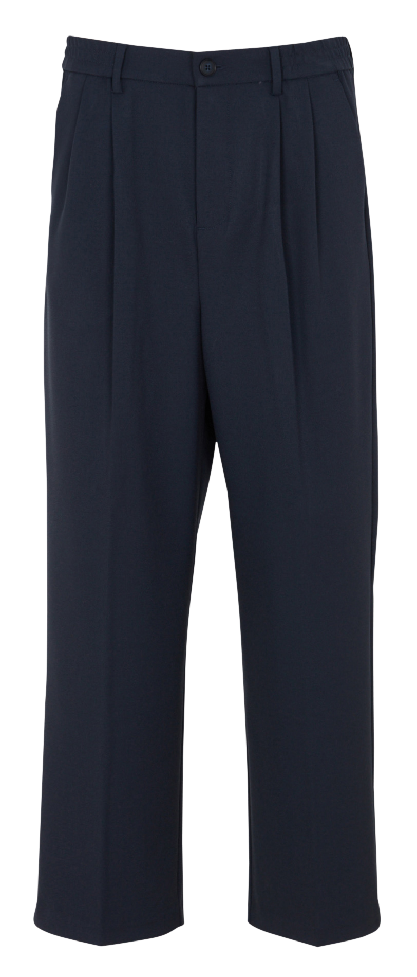 Einfarbige Anzughose mit Bundfalten CASUAL FRIDAY Blau