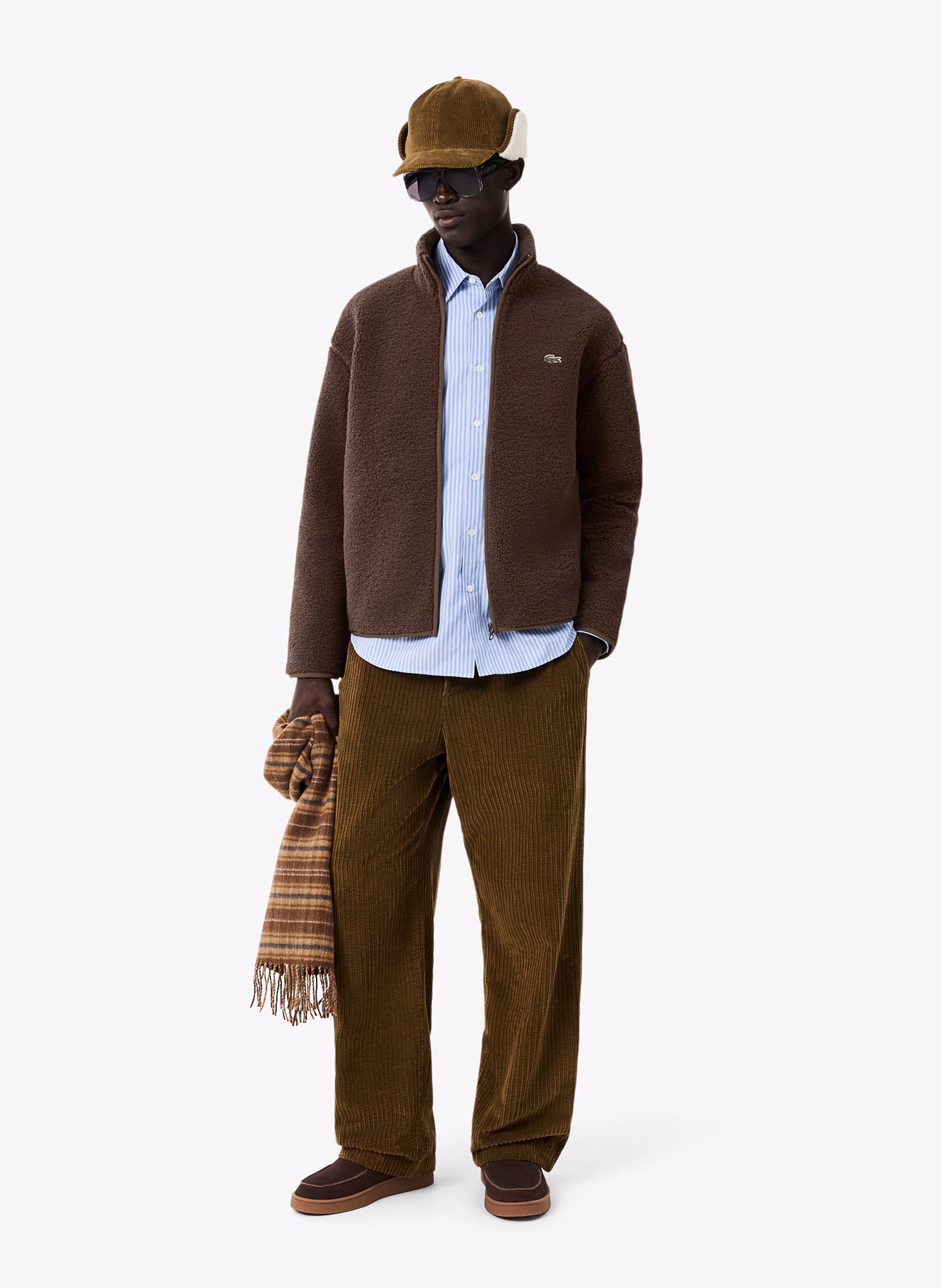 Gerader Stehkragen-Blouson LACOSTE Braun