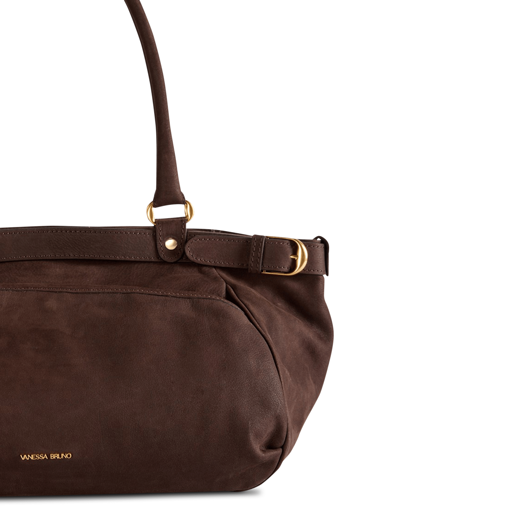 Handtasche aus Leder VANESSA BRUNO Braun
