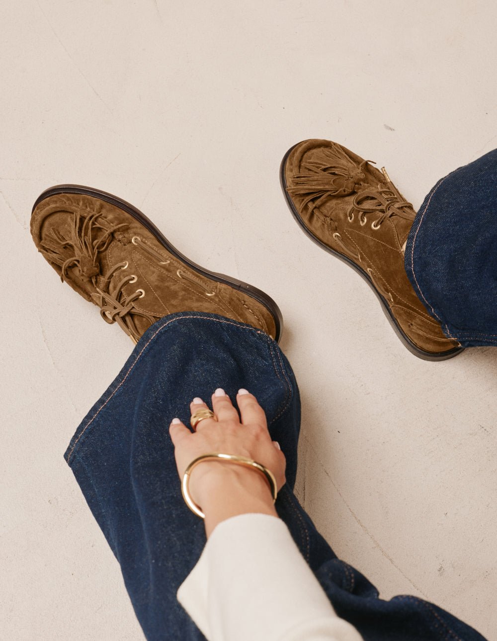 Lace-up mid-calf boots ODAJE Khaki