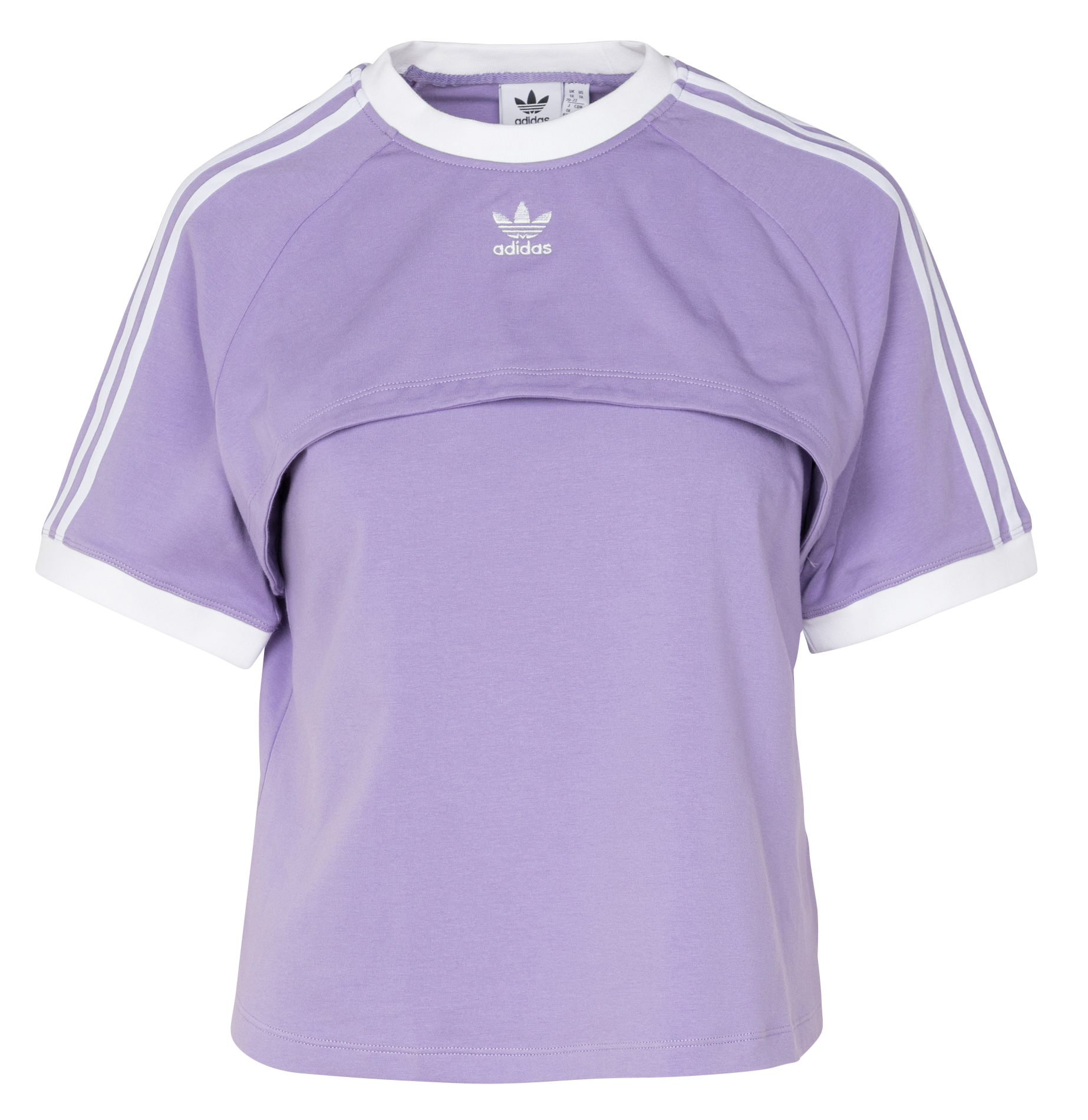 Tee shirt 2 en 1 en coton  ADIDAS Violet
