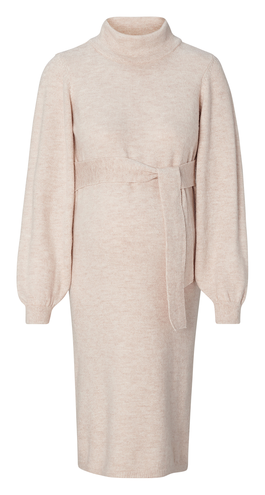 Polo neck midi maternity dress NOPPIES Beige