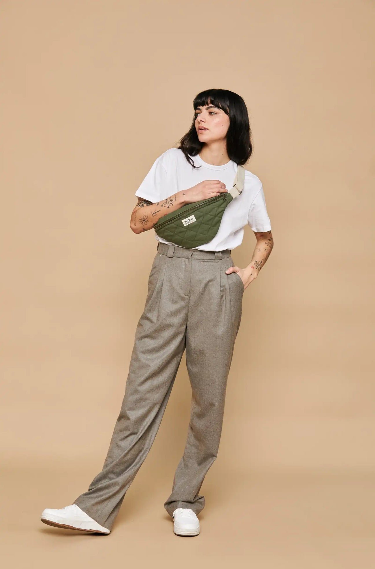 Cotton waist bag HINDBAG Khaki