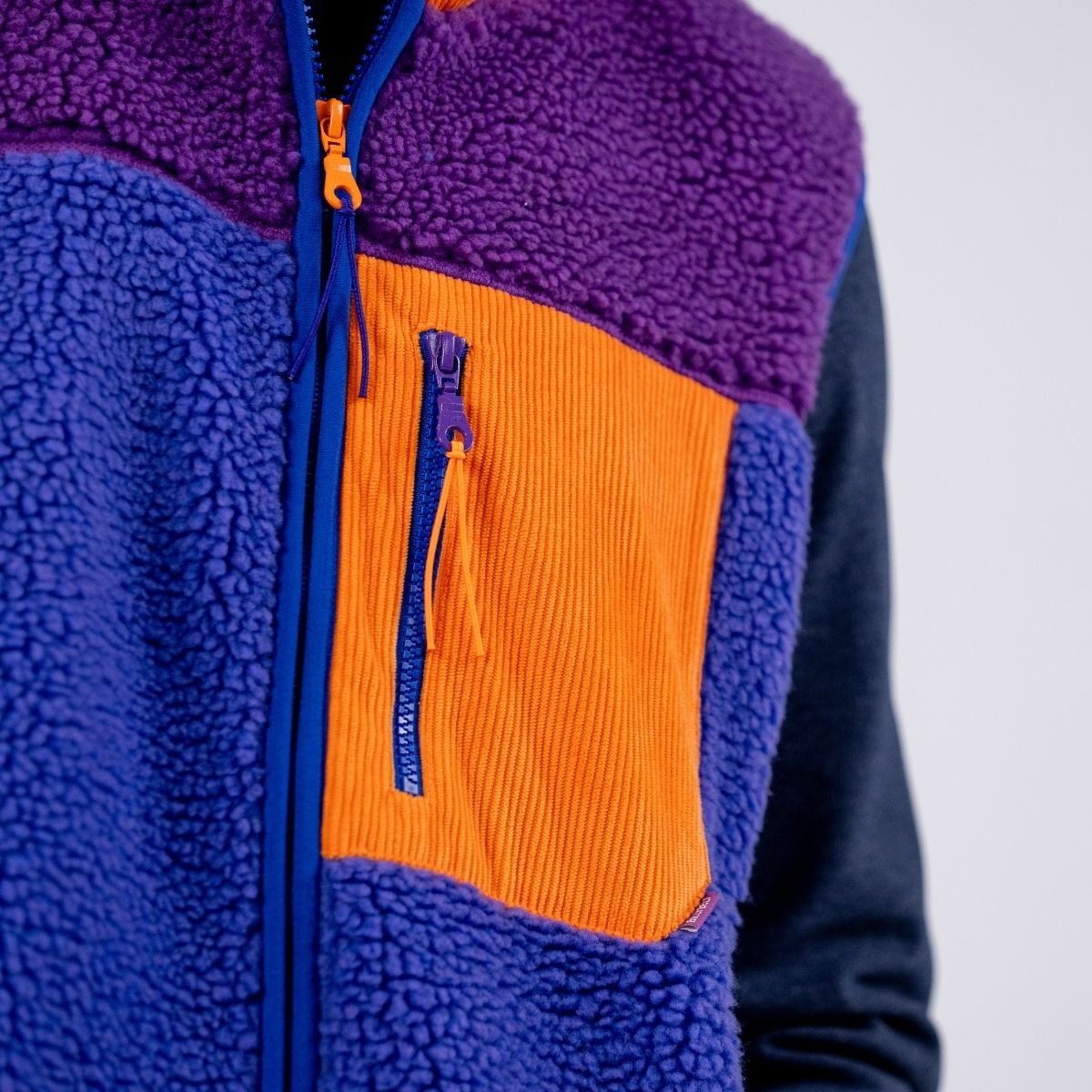 Sleeveless Sherpa Zip-Up Vest BILLYBELT Purple