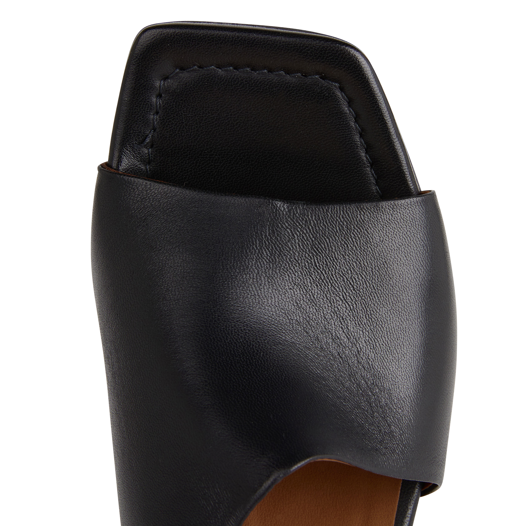 Flat leather mules BILLI BI Black