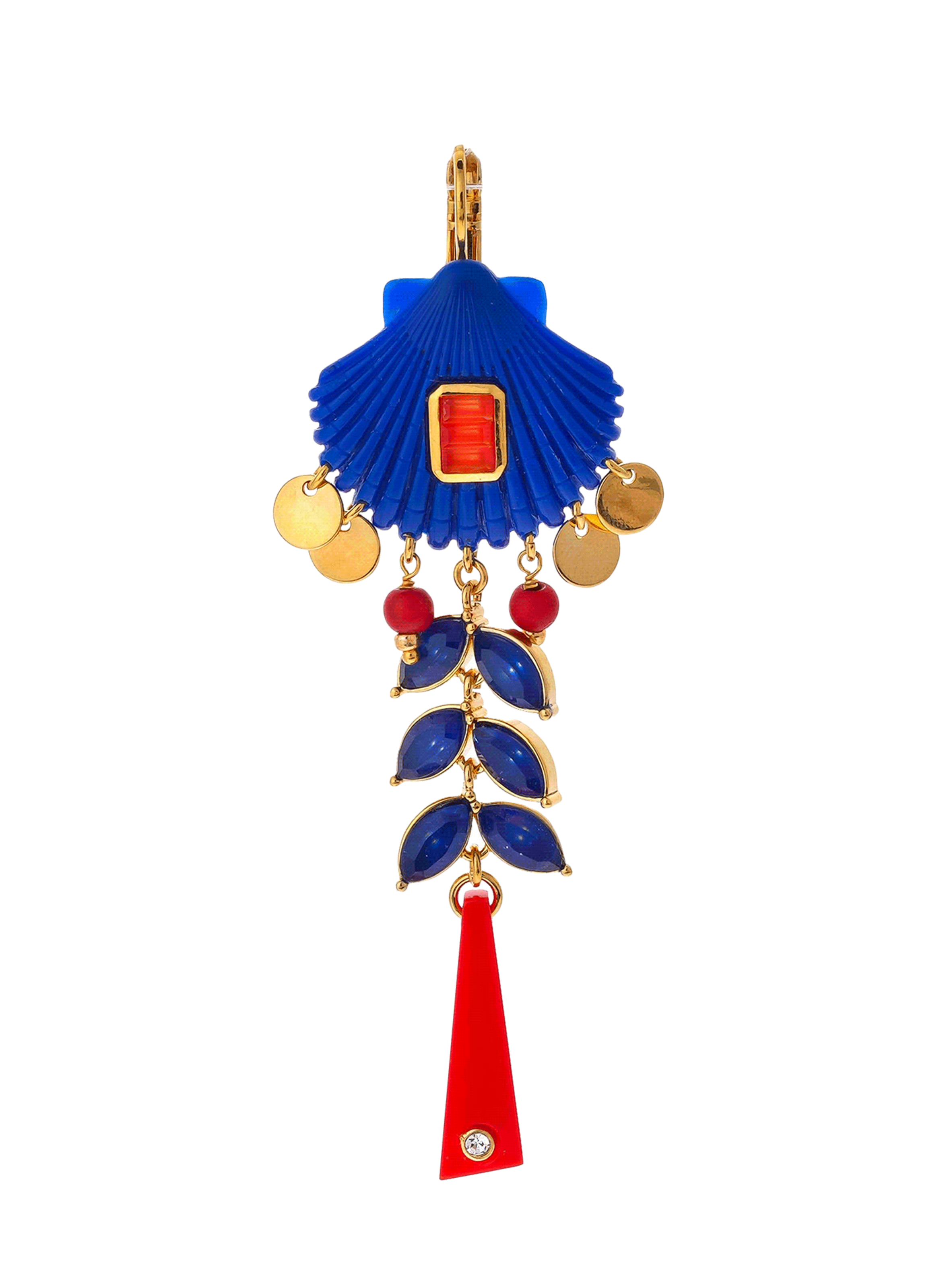 Dangling earrings for pierced ears with pearls HIPANEMA Blue