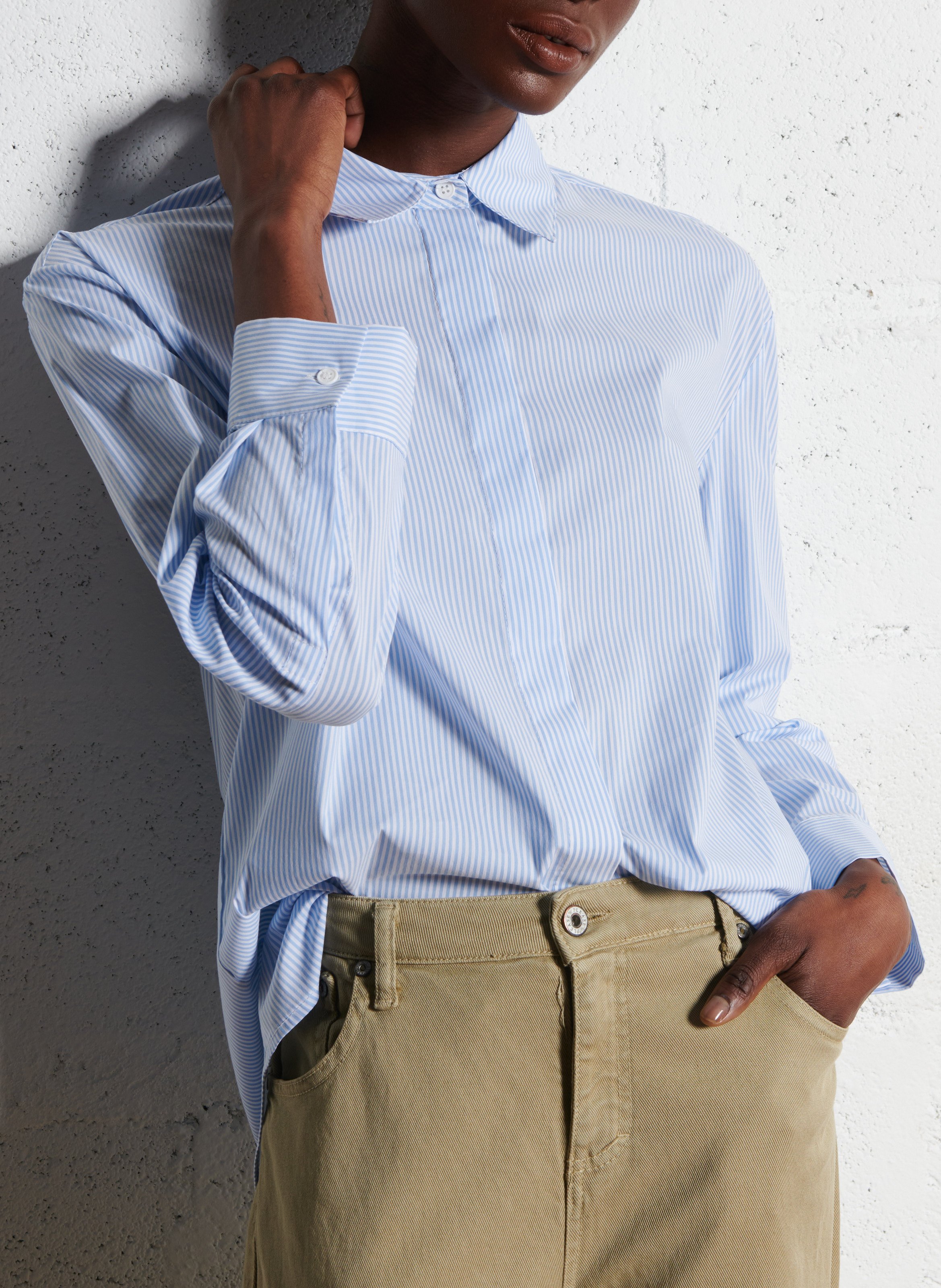 Gestreept overhemd PLEASE Wit