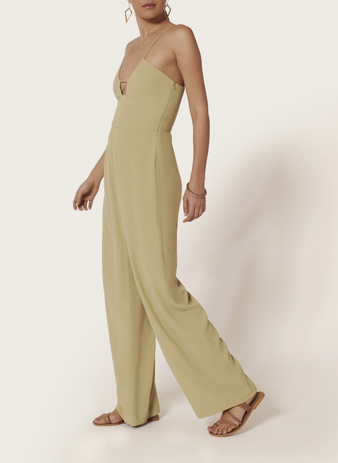 Wijde en soepele jumpsuit KARMA KOMA Beige