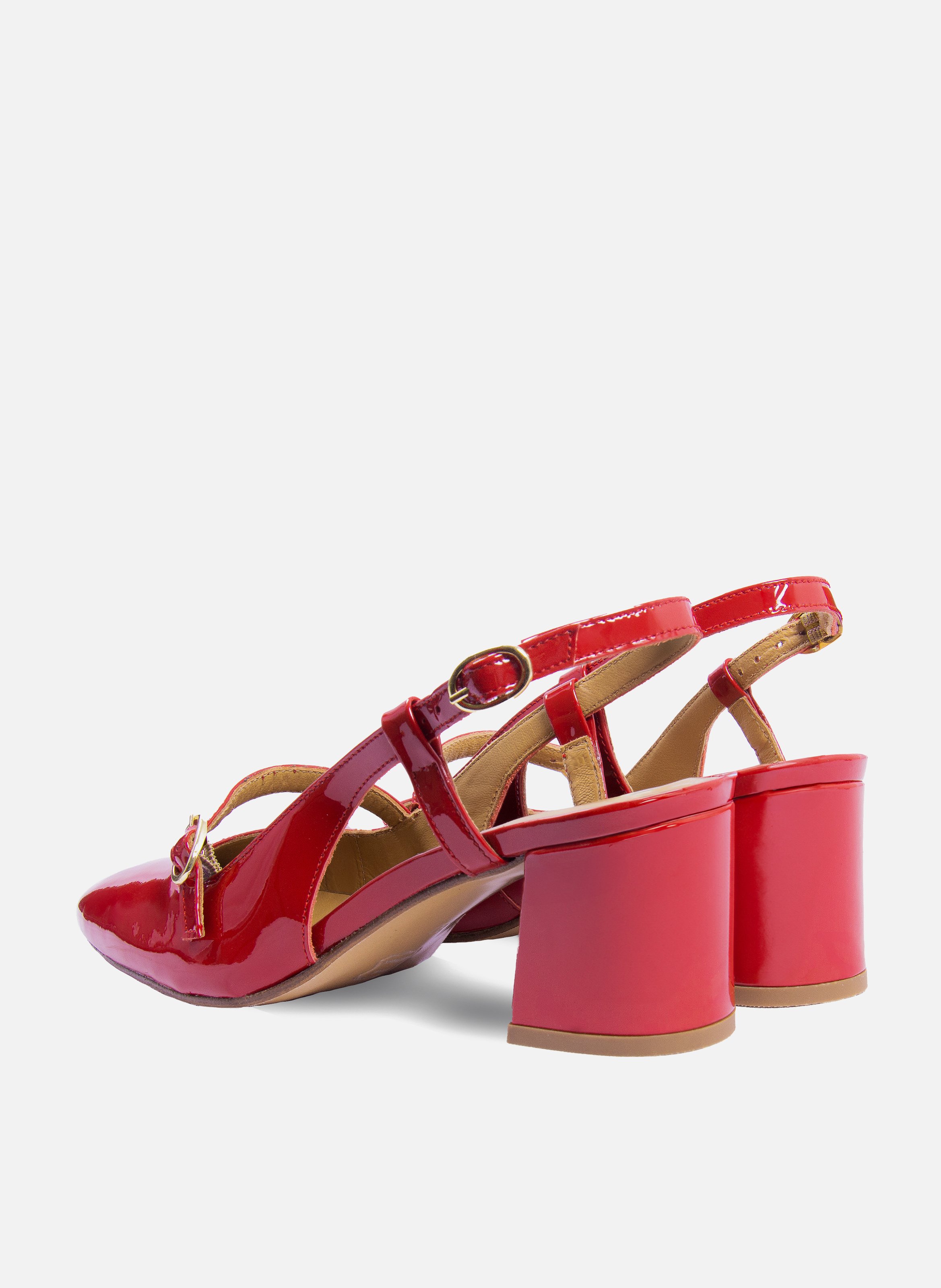 Patent leather slingbacks JULES & JENN Red