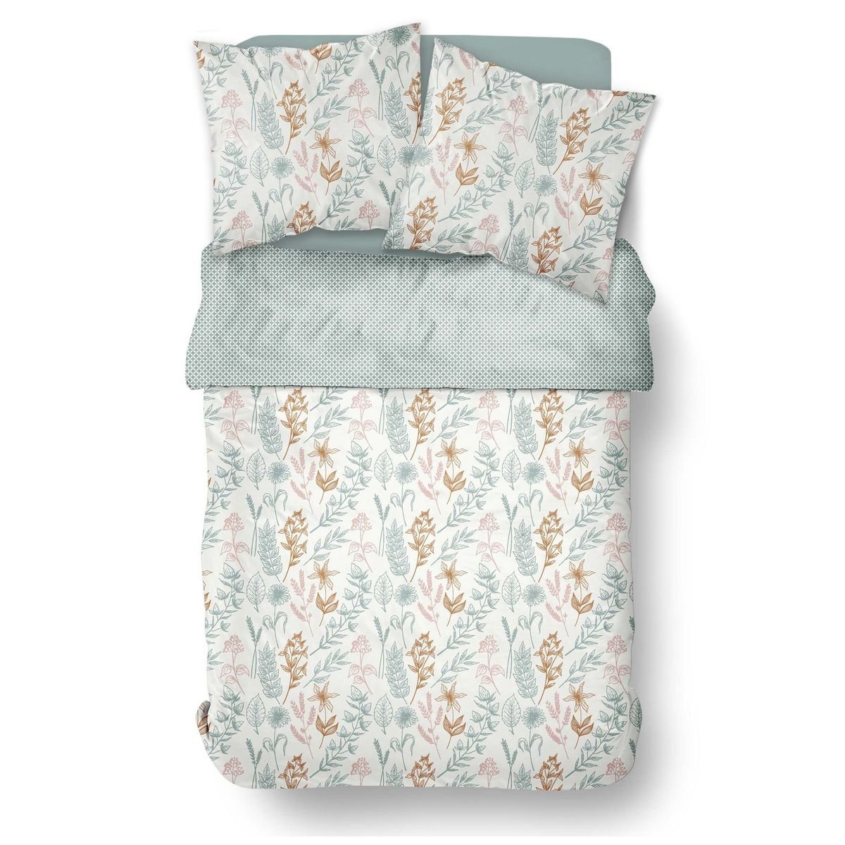 Printed cotton bed set TODAY LINGE DE MAISON White