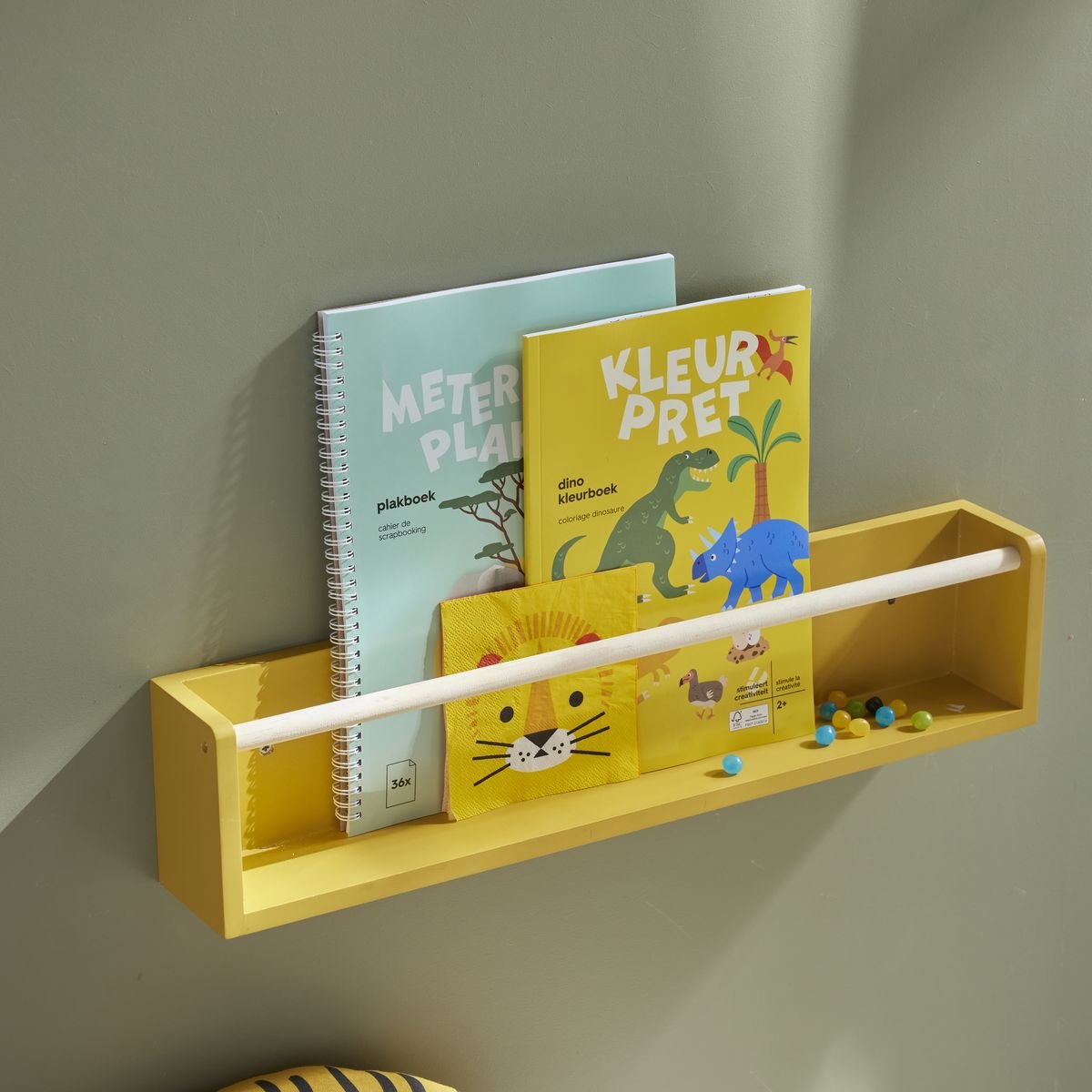 Wall-mounted shelf in MDF FACTORY Yellow