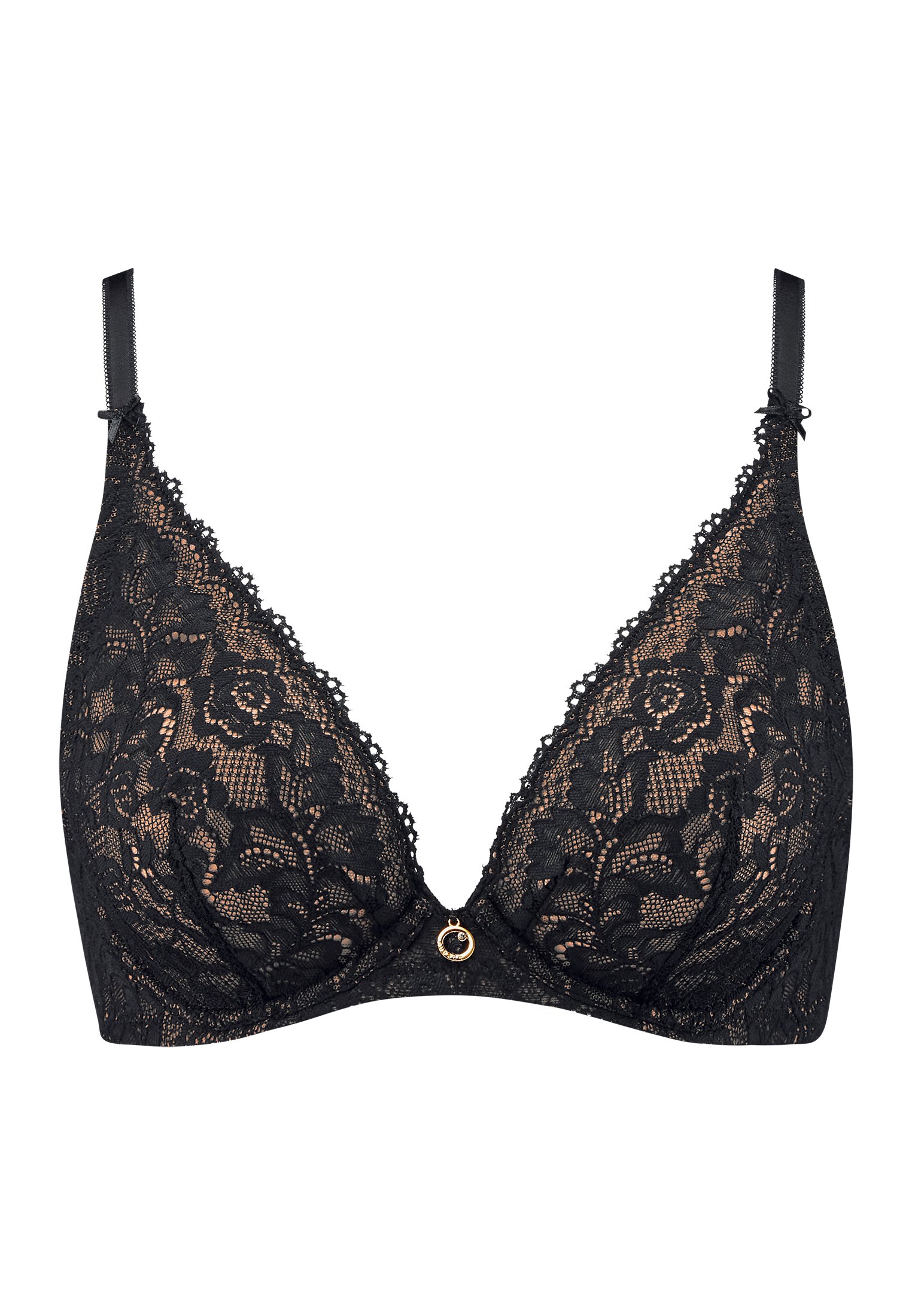 A la Folie kohl black underwired triangle bra AUBADE Black