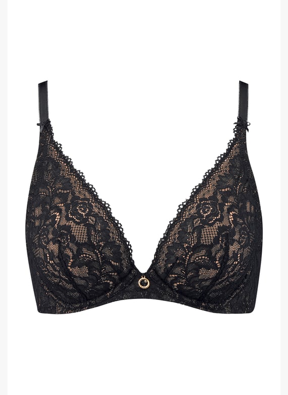 A la Folie kohl black underwired triangle bra | Black by AUBADE A la Folie kohl black underwired triangle bra Black