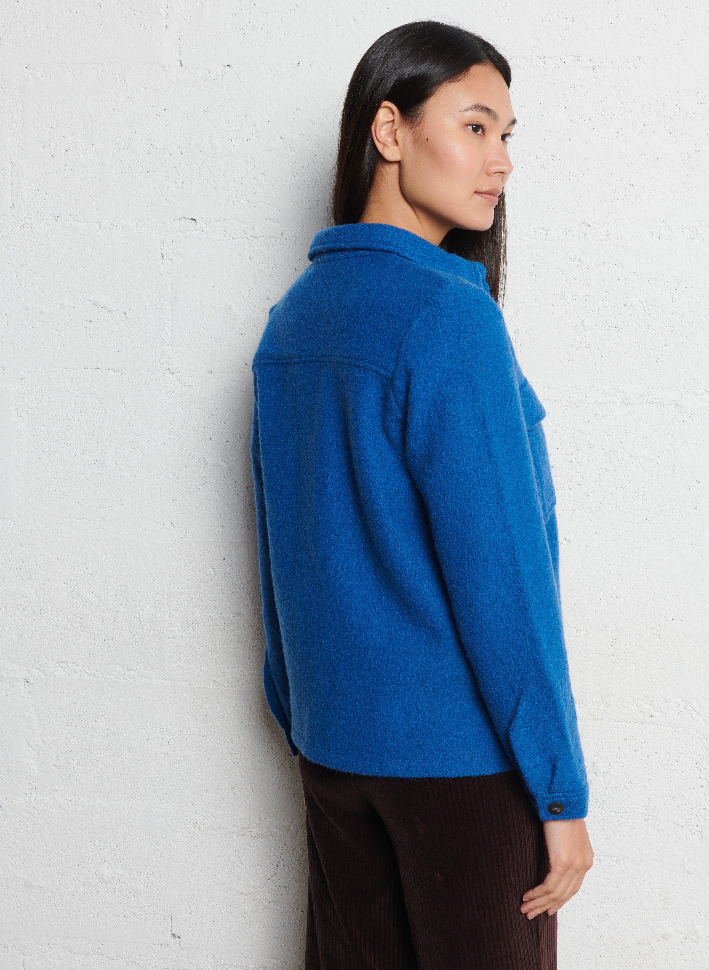 Veste droite en laine NICE THINGS Bleu