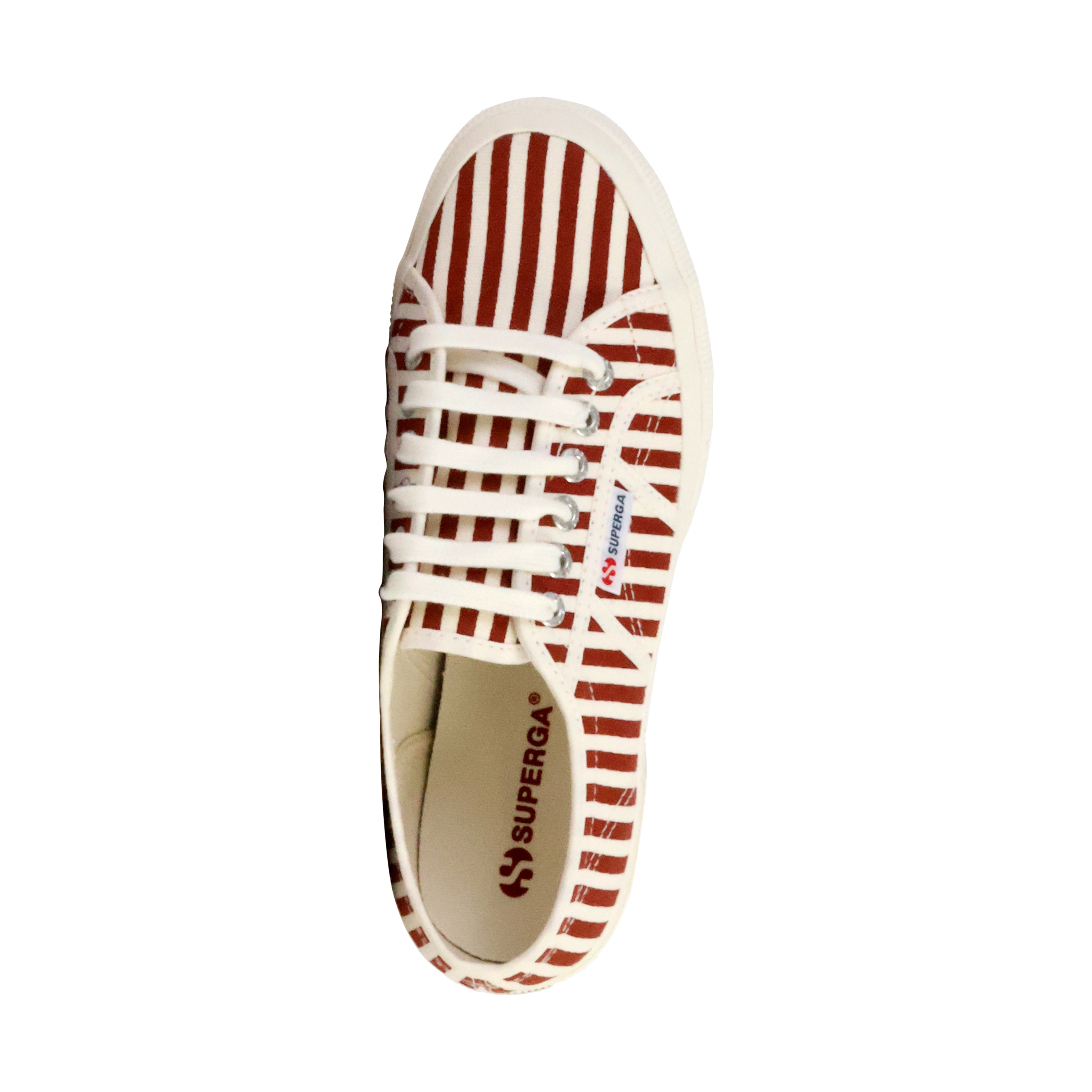 Superga Stripes Print Lace-Up Sneakers SUPERGA Red