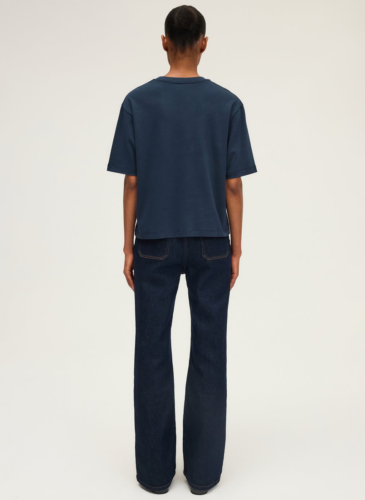 Effen T-shirt PABLO Blauw