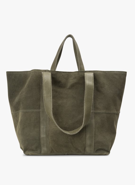 Soft leather tote bag Green Pieces Women Place des Tendances