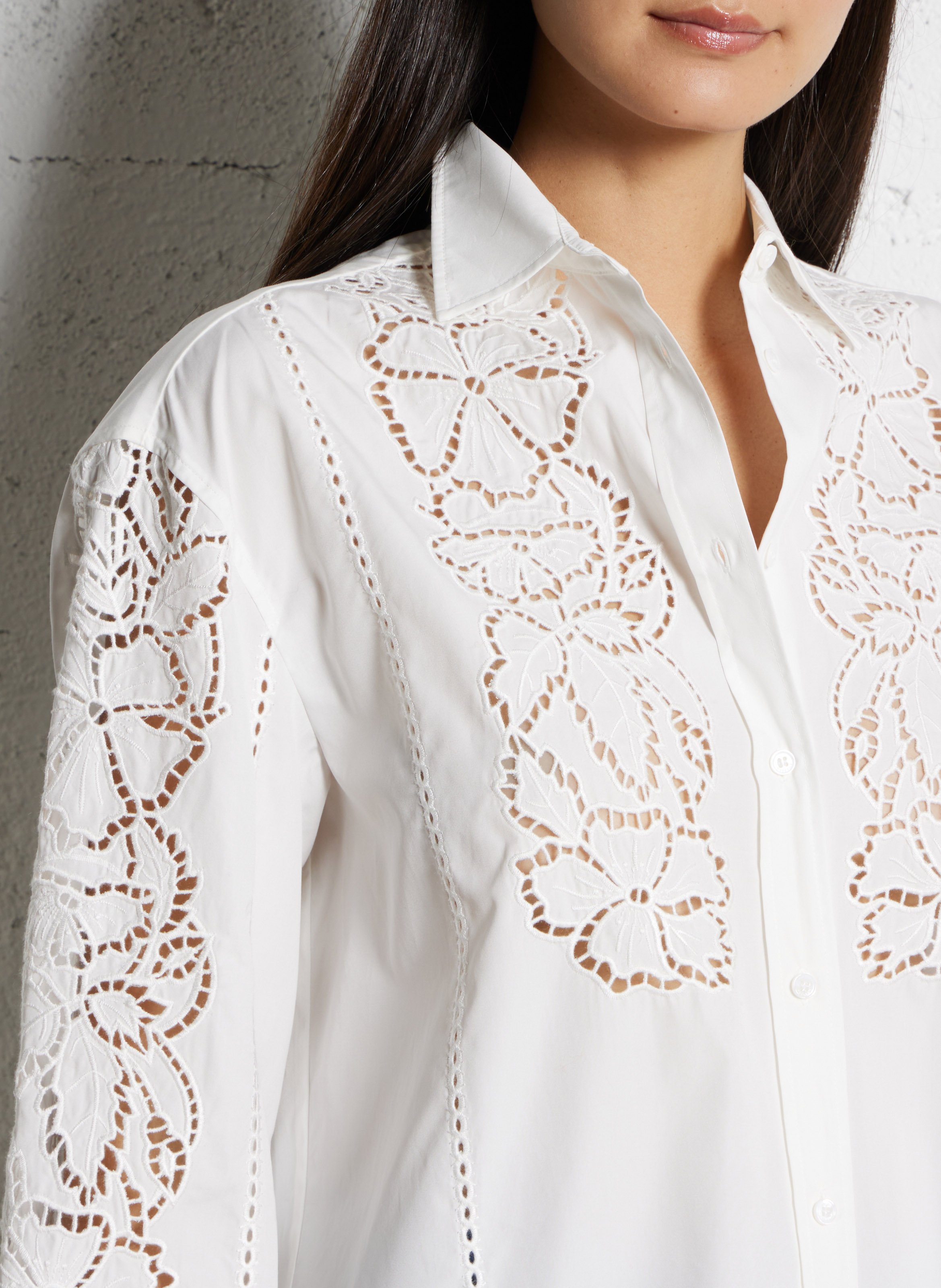 Chemise ample col classique en coton MAX MARA WEEK END Blanc