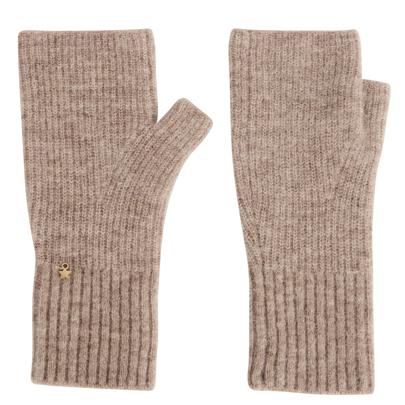 Handschoenen zonder vingers - wolblend DES PETITS HAUTS Beige