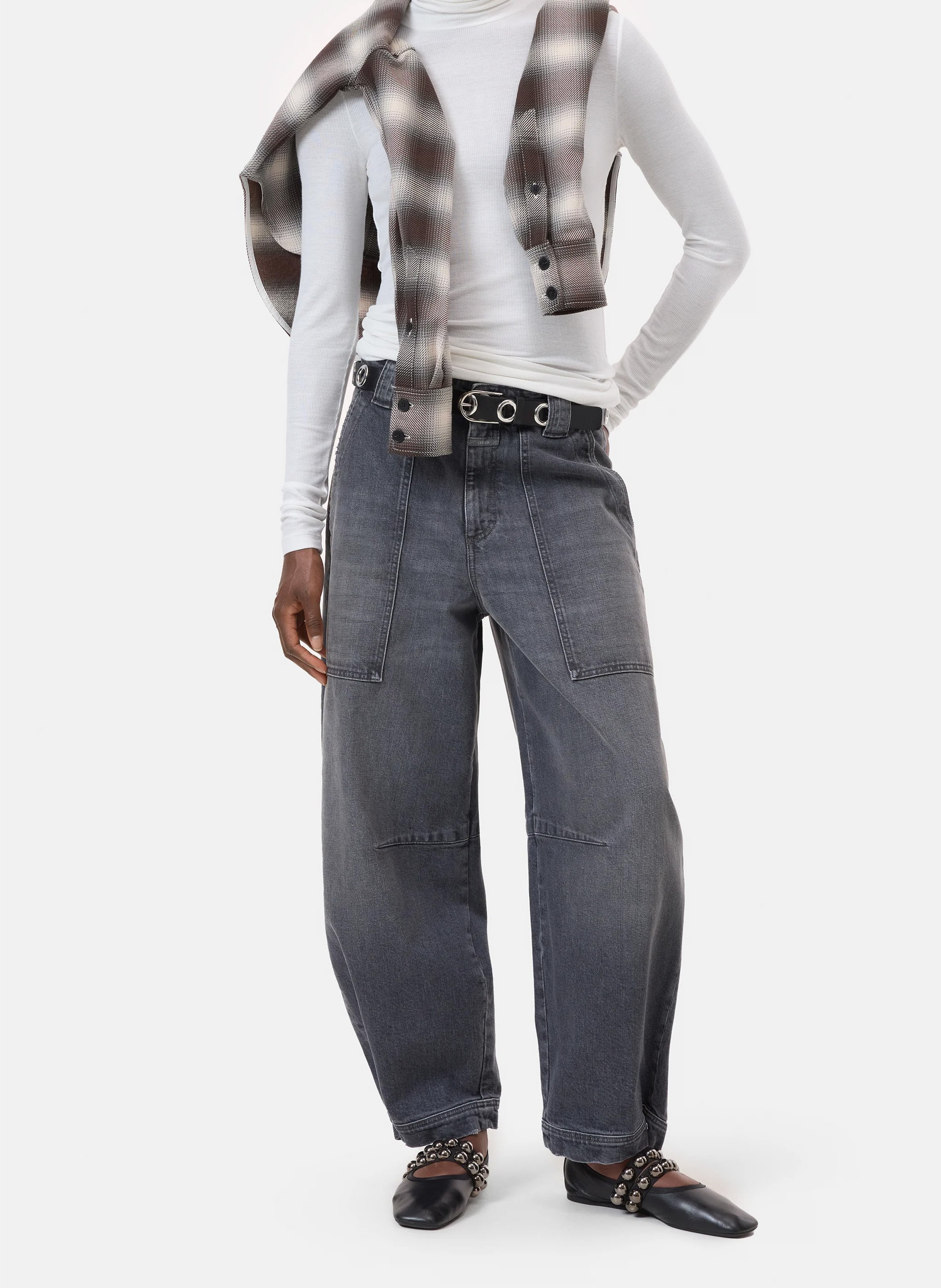 Bodycon roll-neck sweater CLOSED White