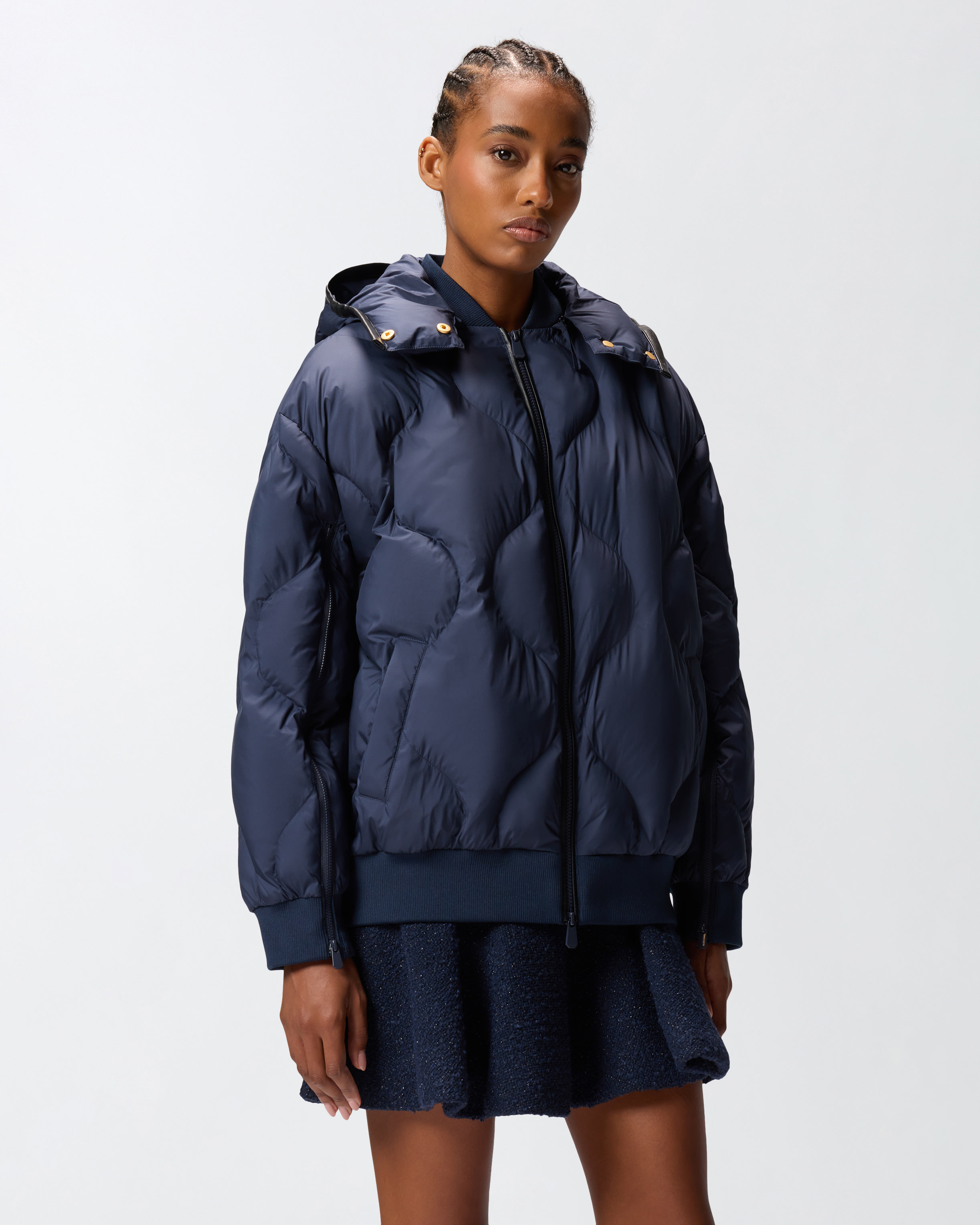 Padded Hooded Bomber PINKO Blue