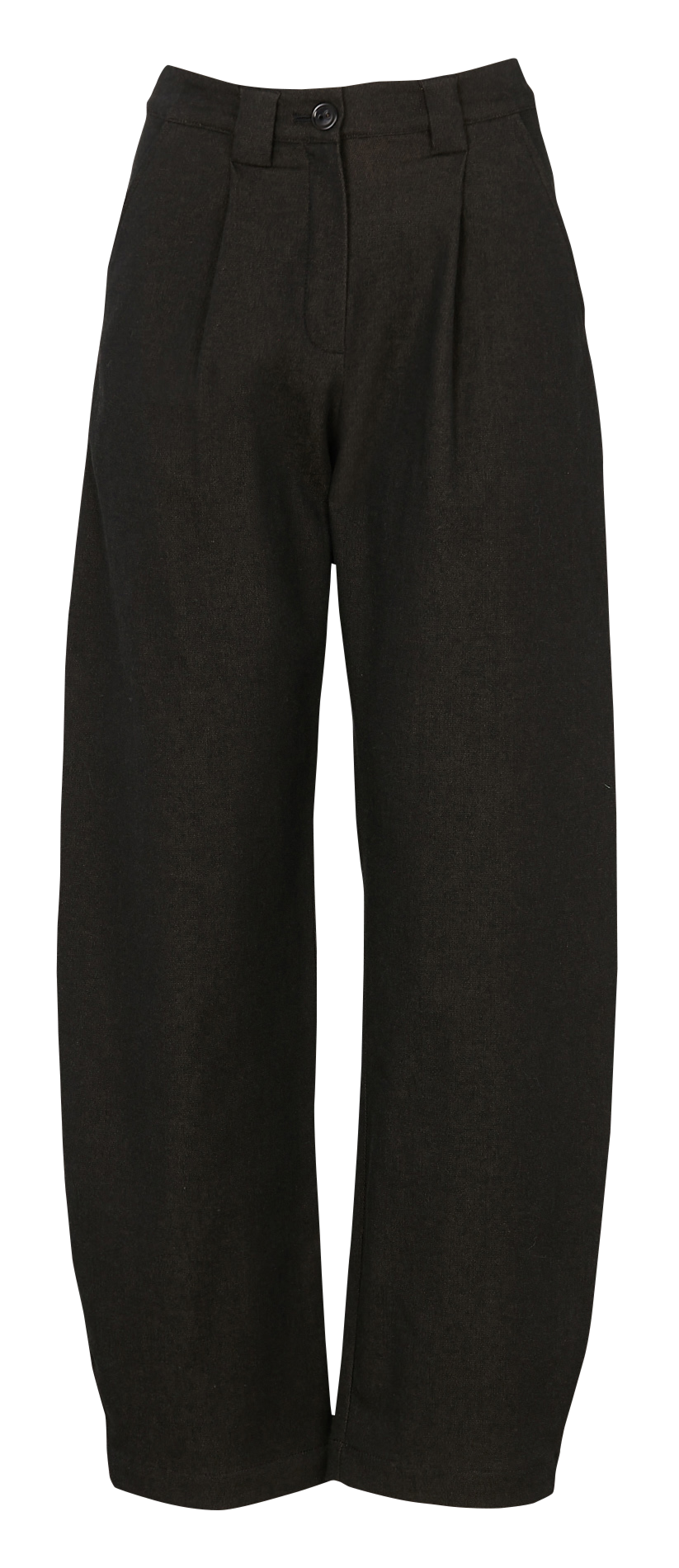 High-waisted plain carrot pants COTELAC Black