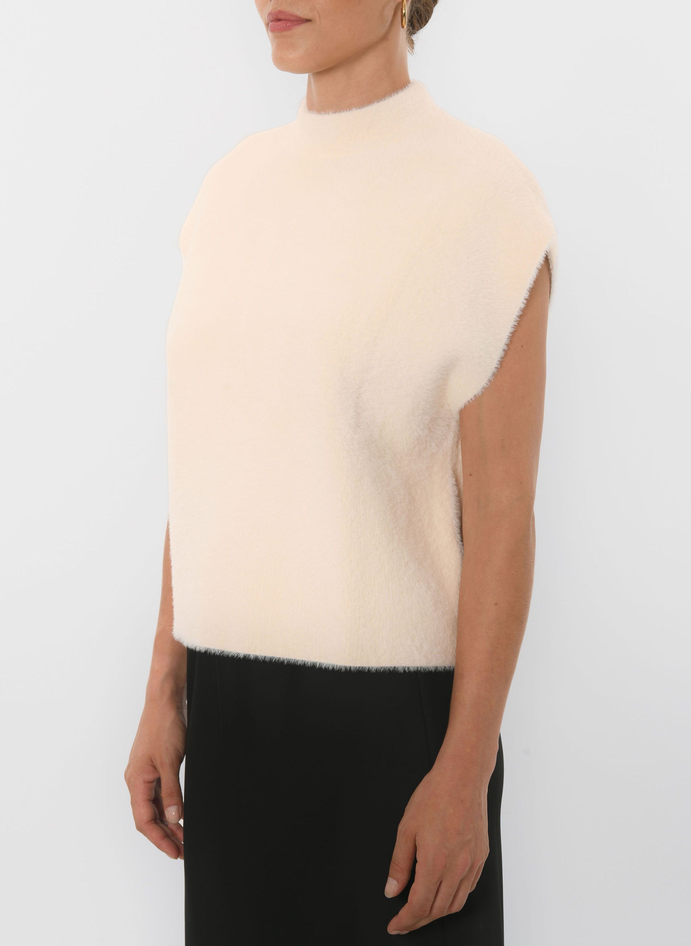Pull oversize col montant KOOKAI Beige