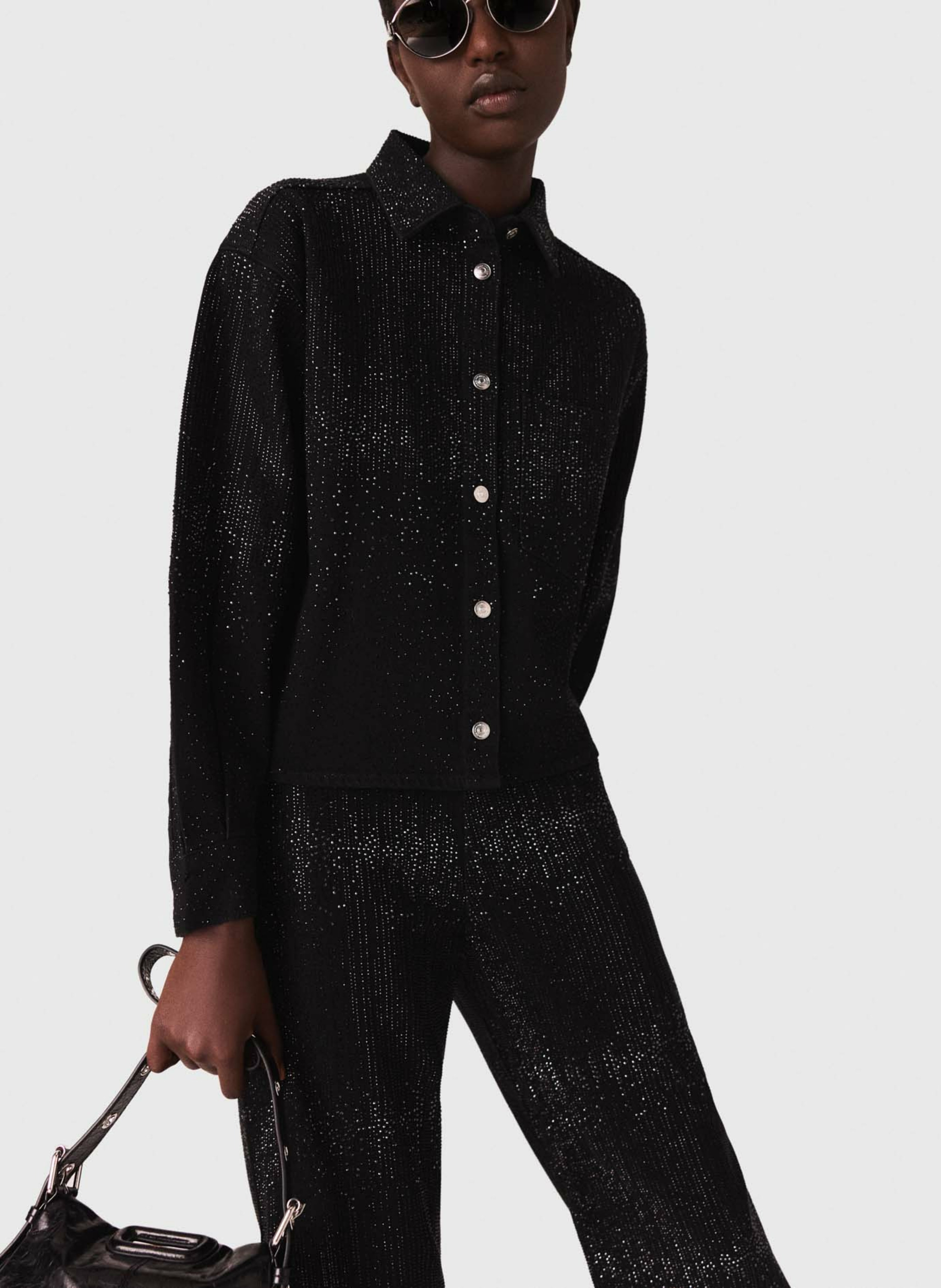 Chemise col classique  MAJE Noir