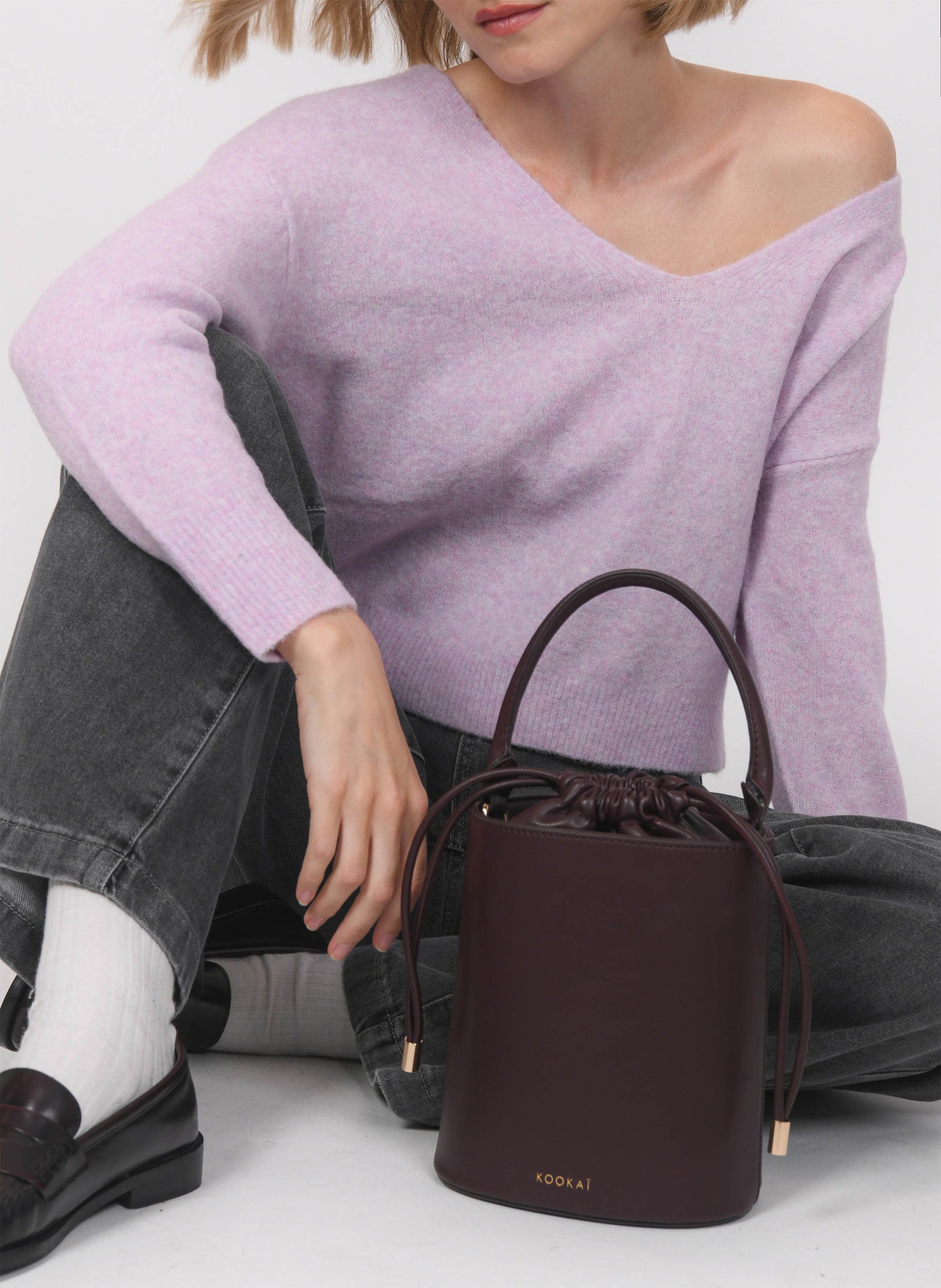 Blossom - Pullover aus Wollmix mit V-Ausschnitt KOOKAI Violett