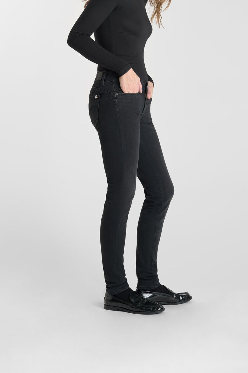 Push-up slim jeans, length 34 LE TEMPS DES CERISES Black