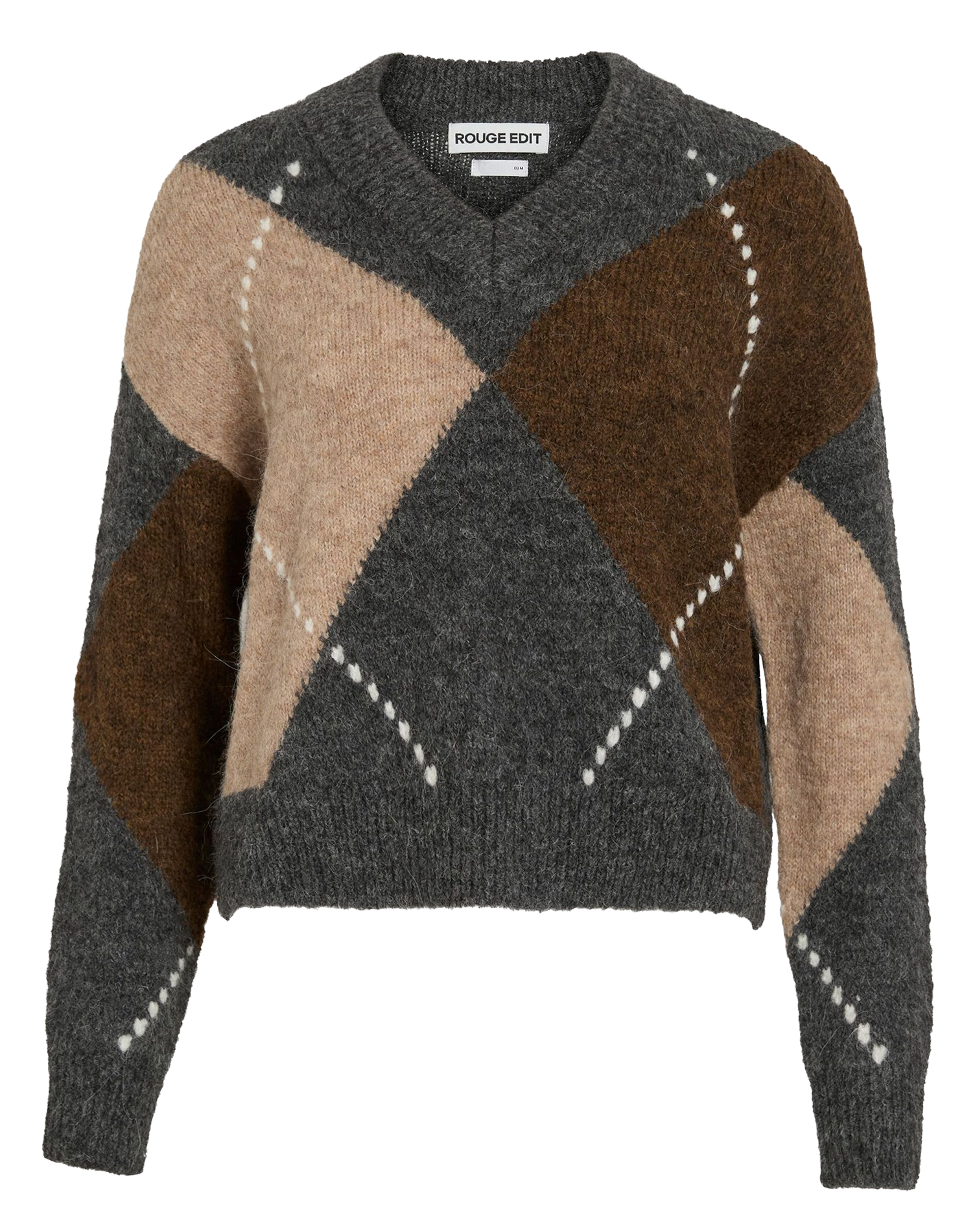 Trui met opstaande kraag ROUGE EDIT Grijs