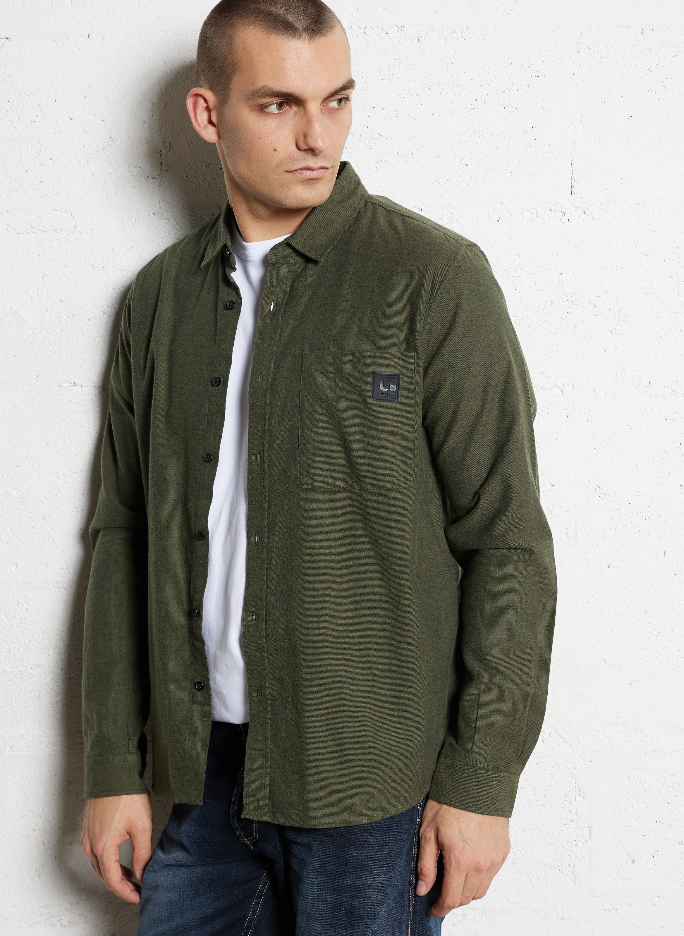 Camicia dritta in cotone LE TEMPS DES CERISES Verde