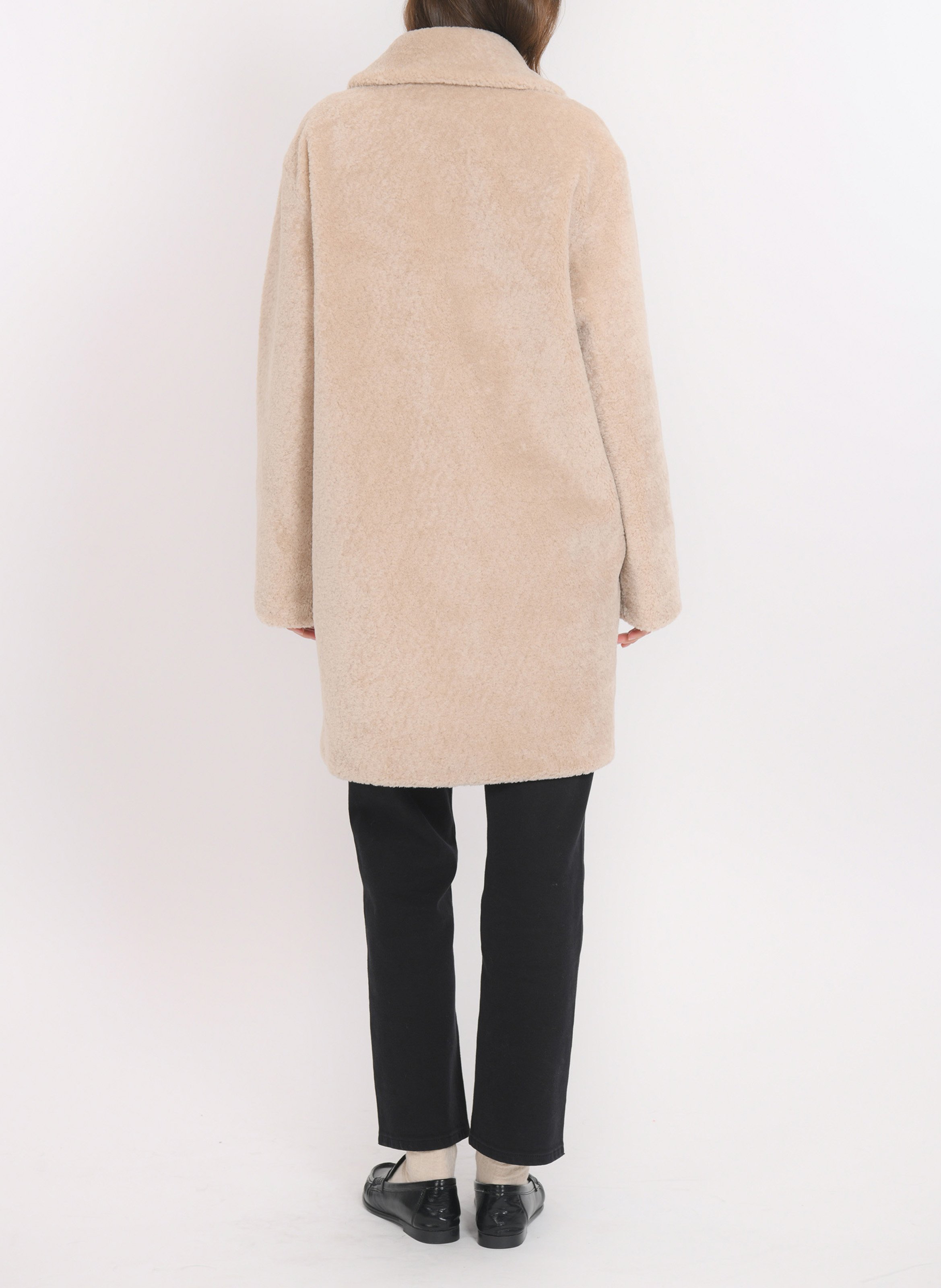 Manteau droit col tailleur KOOKAI Marron