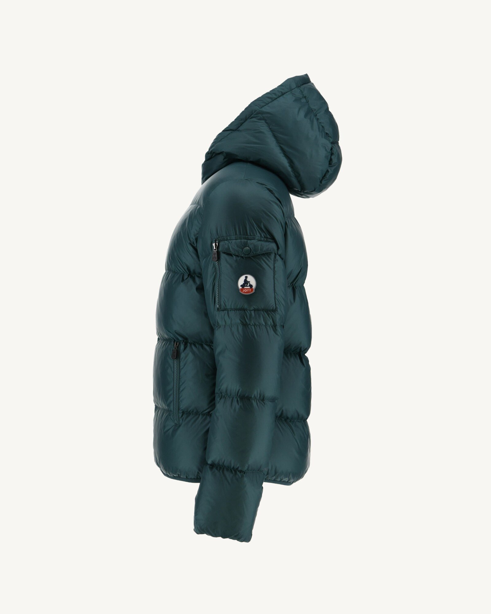 Java hooded puffer jacket for extreme cold JOTT Green