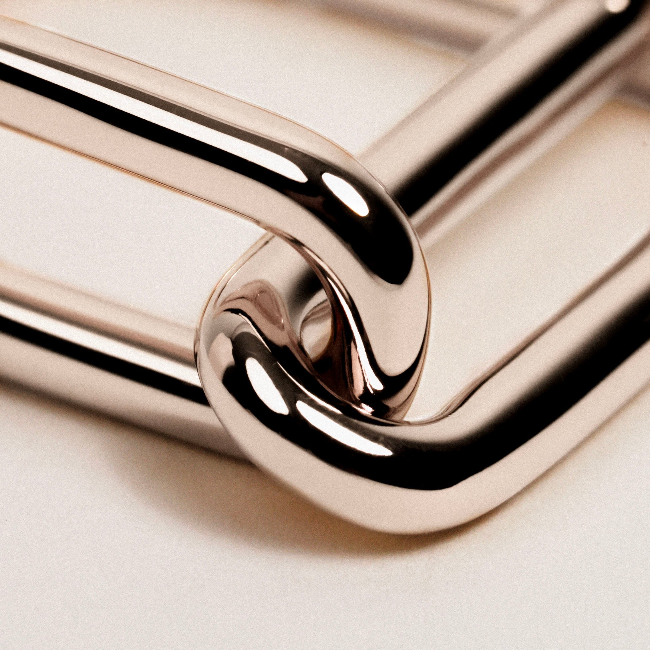 Link ring, gold plated MAYRENA Silver