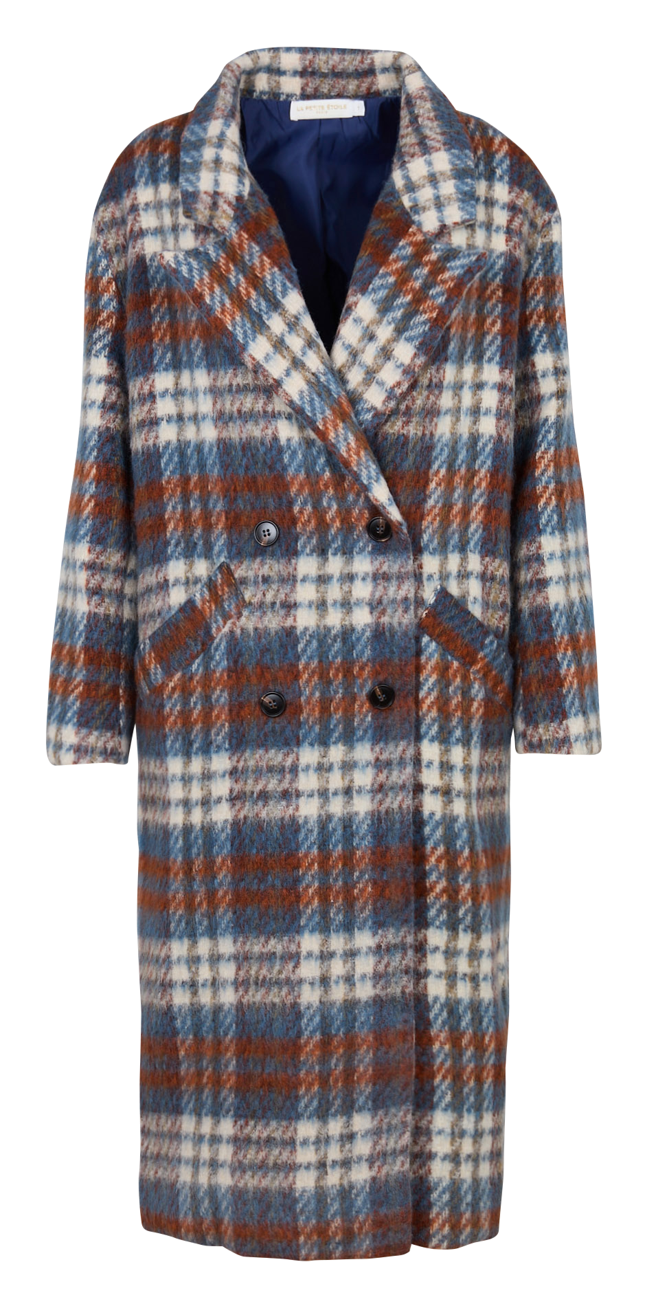 Manteau long oversize à carreaux LA PETITE ETOILE Multicolore